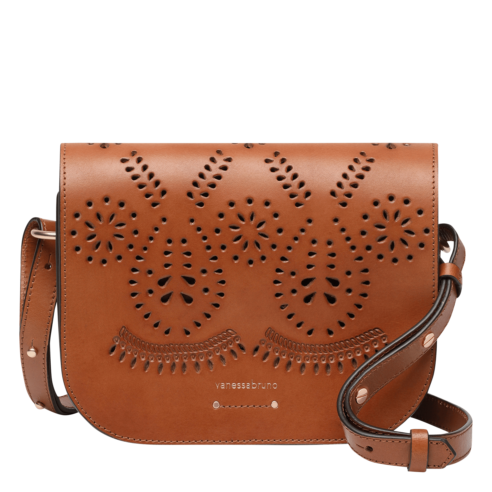 Sac besace en cuir lisse de buffle  MarronVANESSA BRUNO