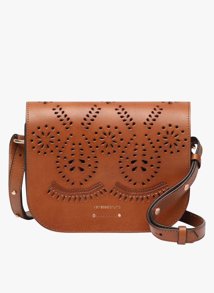 Sac Besace En Cuir Lisse De Buffle Holly Cognac Vanessa Bruno