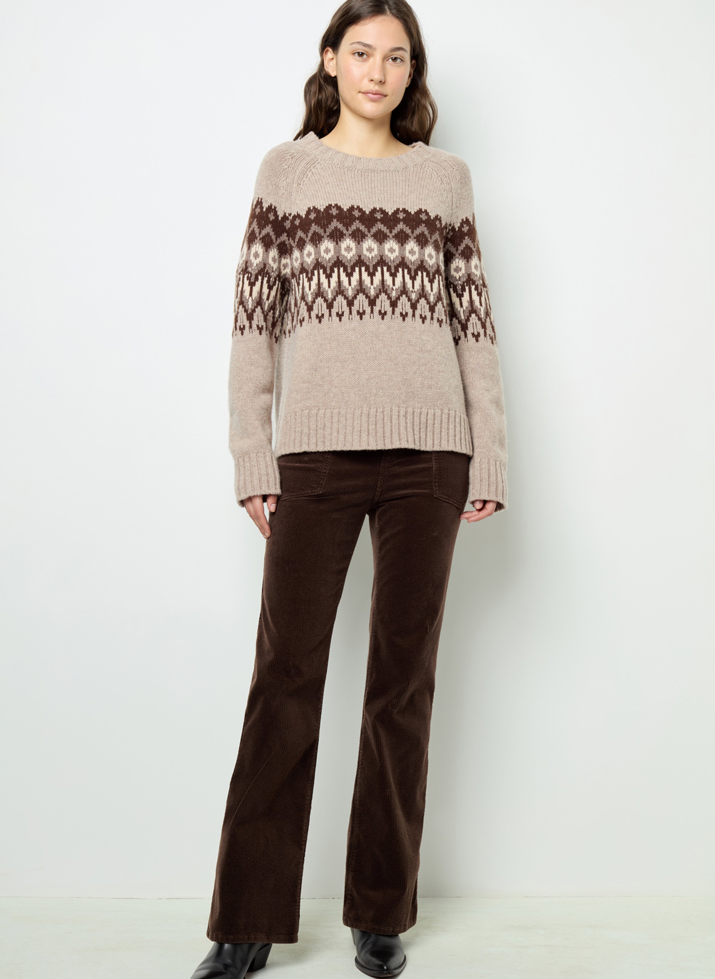 Gerard Darel brown on sale turtleneck wool sweater