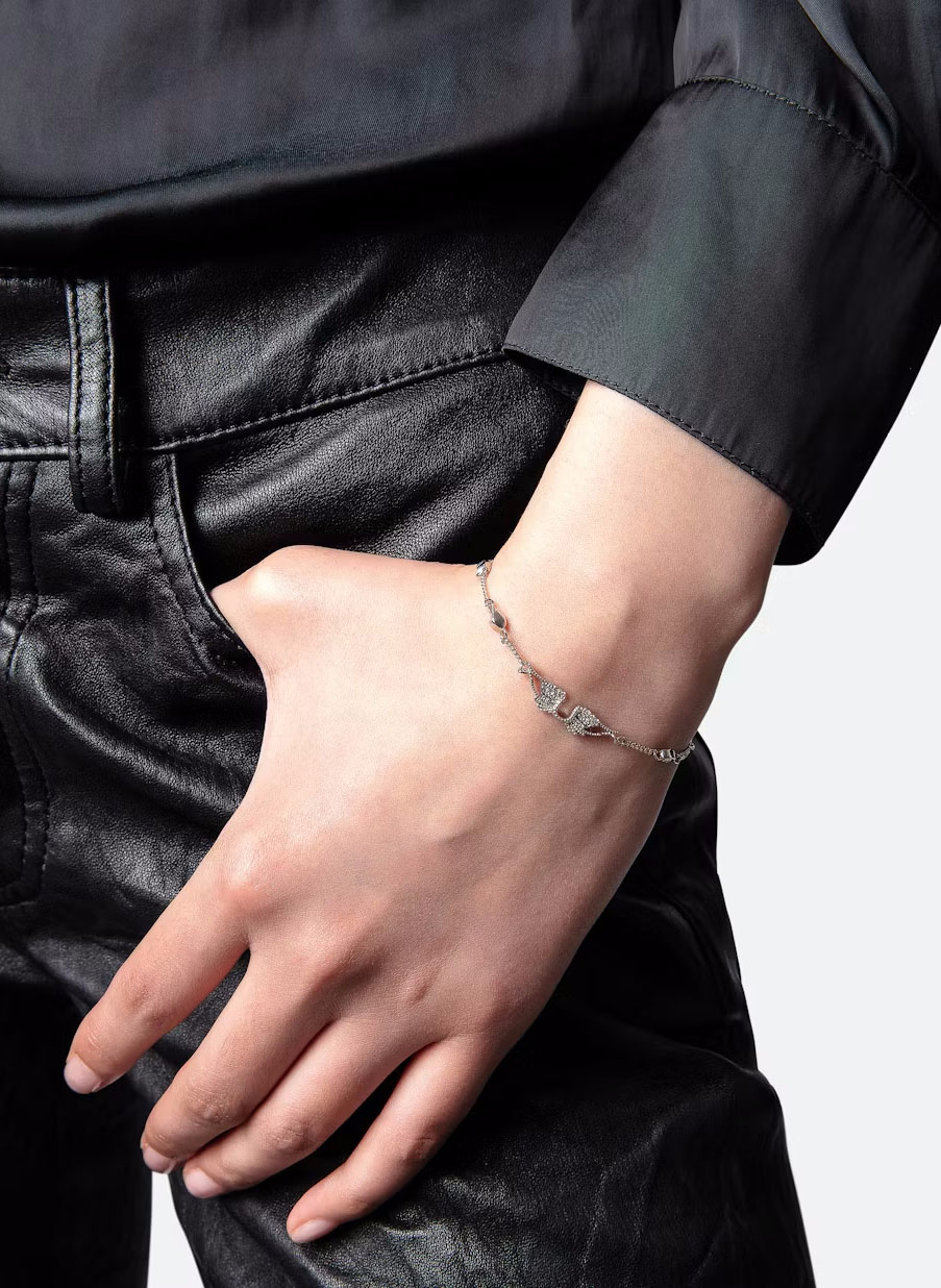 Disco gold-plated brass bracelet ZADIG&VOLTAIRE Grey