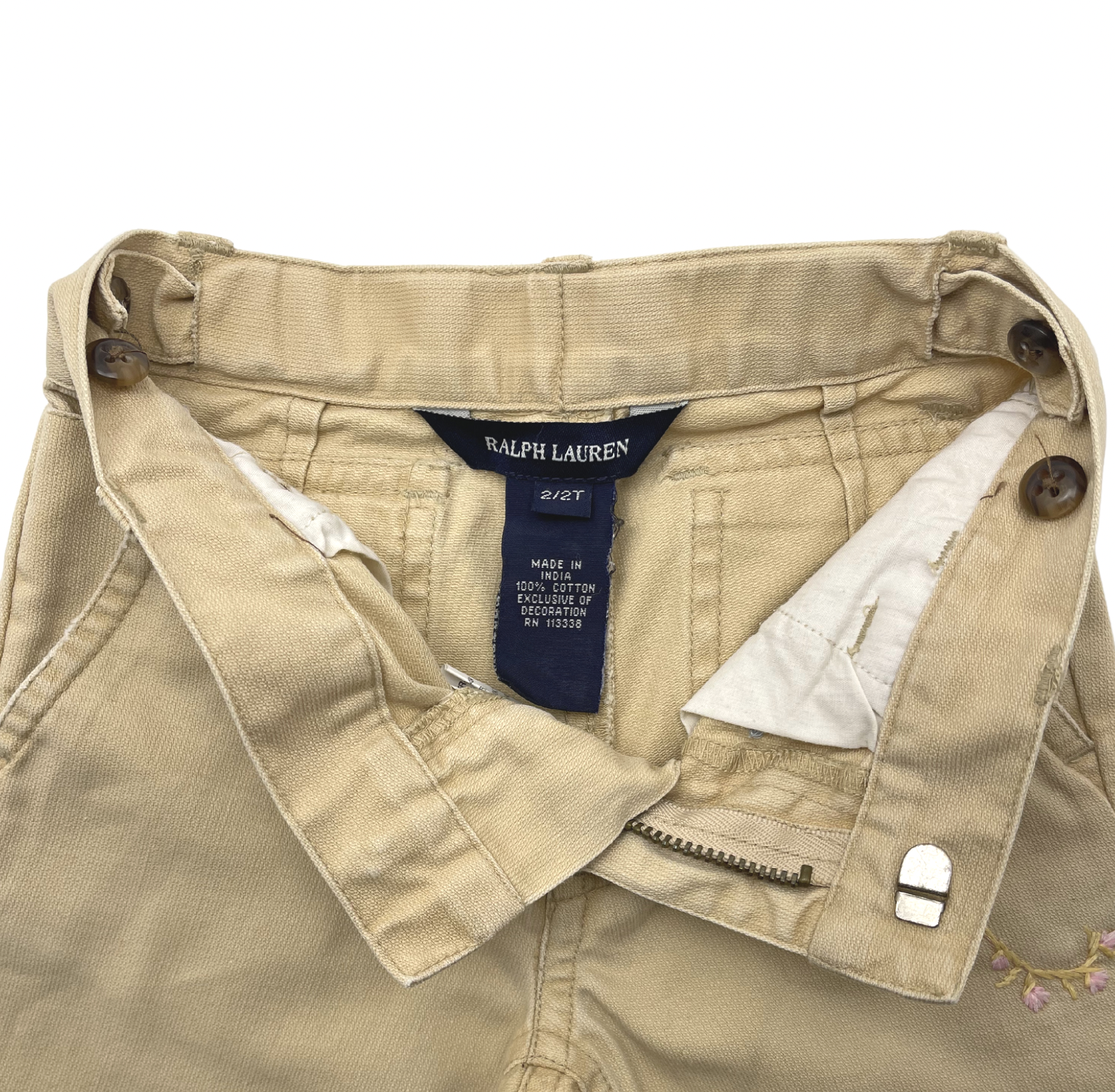 Beige baby trousers - 24 months POLO RALPH LAUREN - Seconde Main Beige