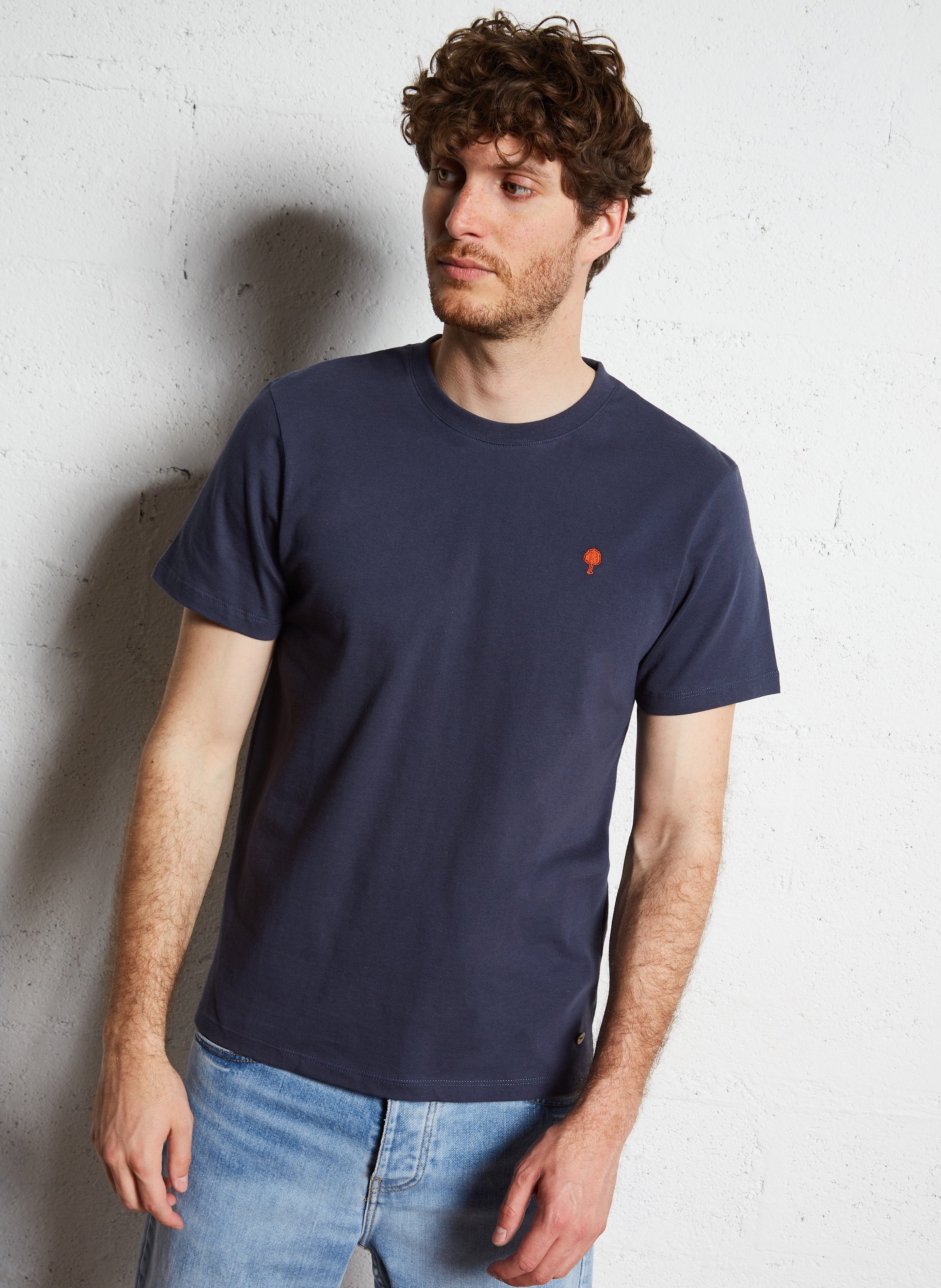 Effen T-shirt FAGUO Blauw