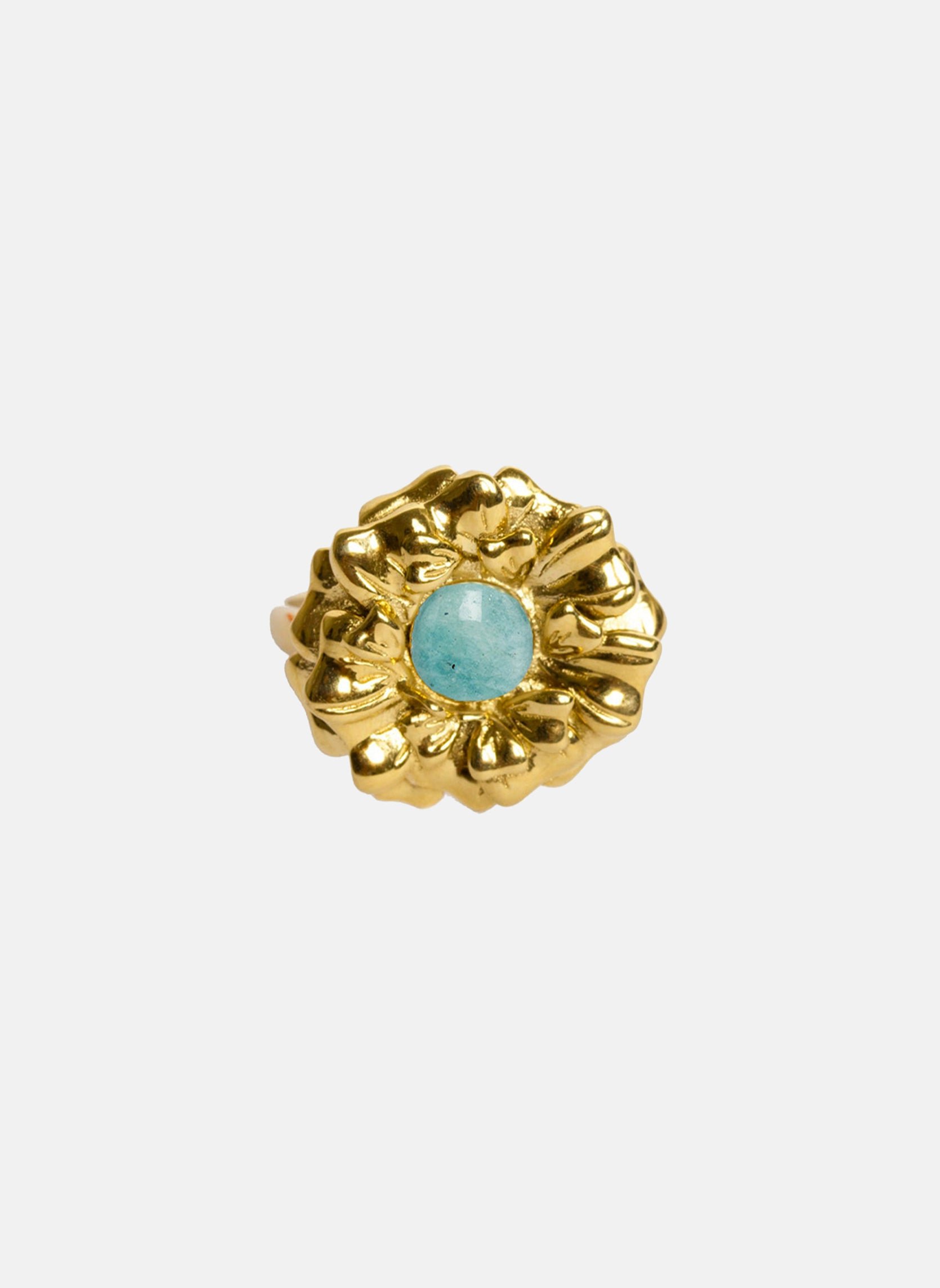 Wide ring ononis ONONIS Amazonite