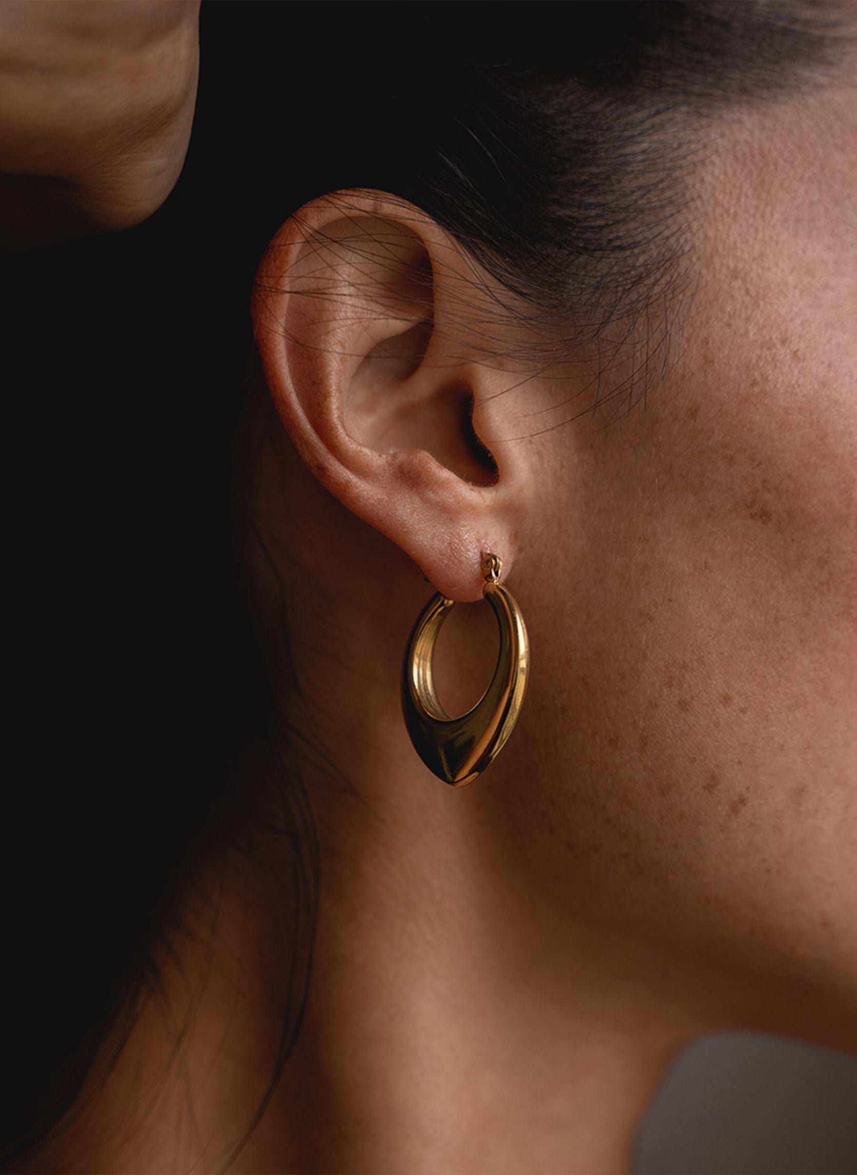 Rigel Hoop Earrings AEC Paris Golden