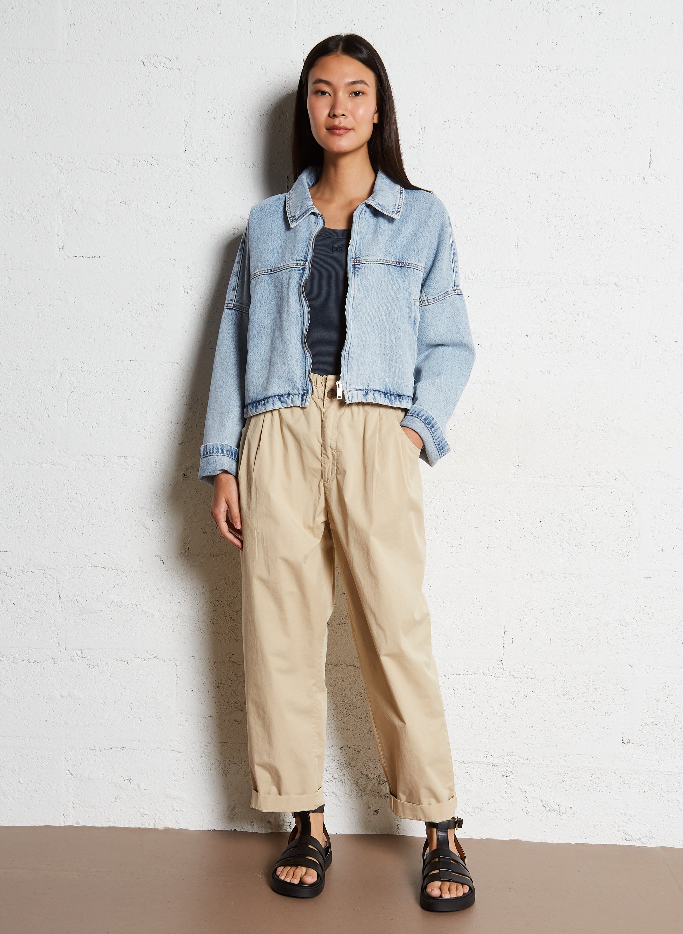 Cotton-blend chinos BELLEROSE Beige