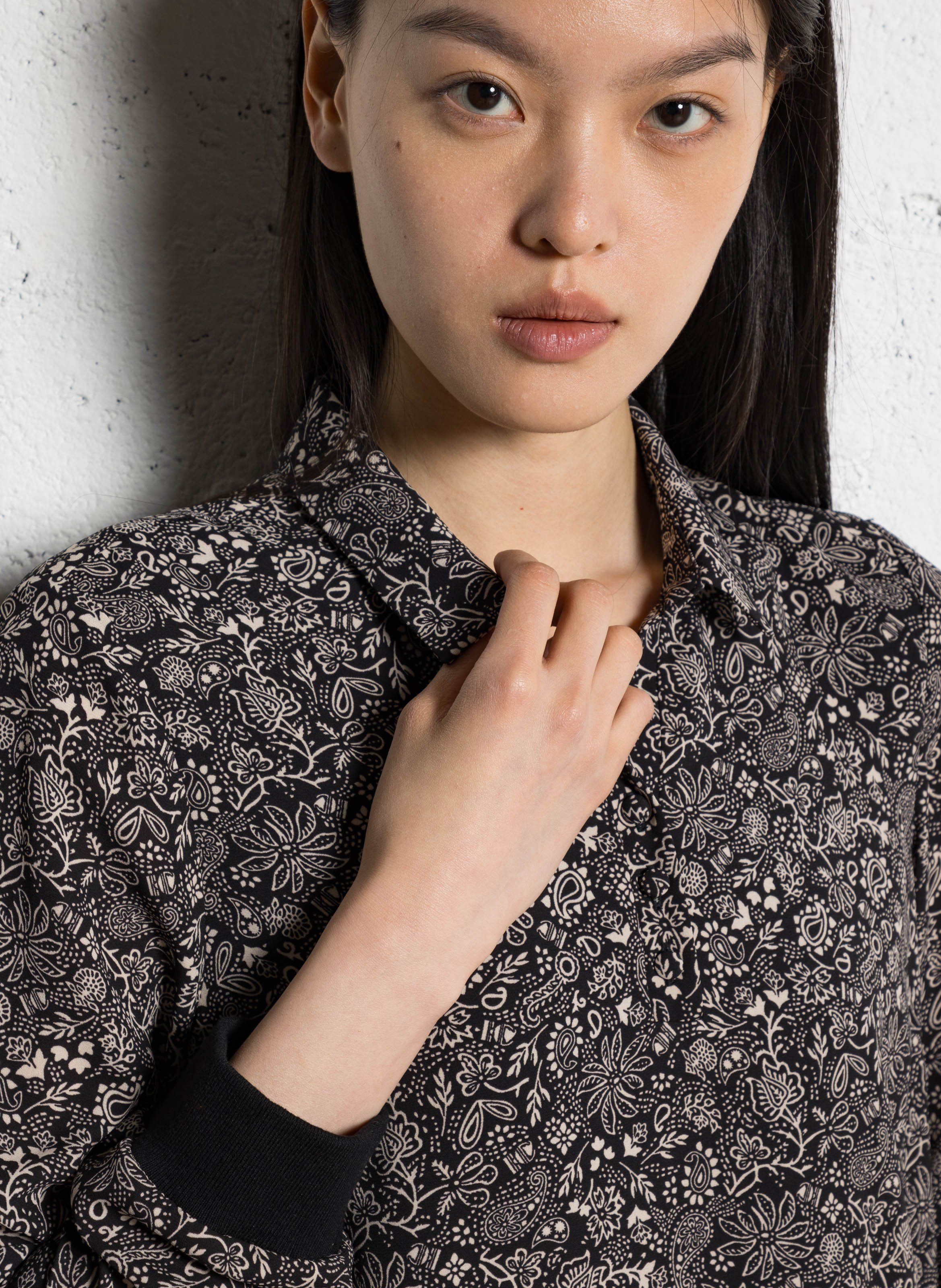 Printed dress I CODE Black