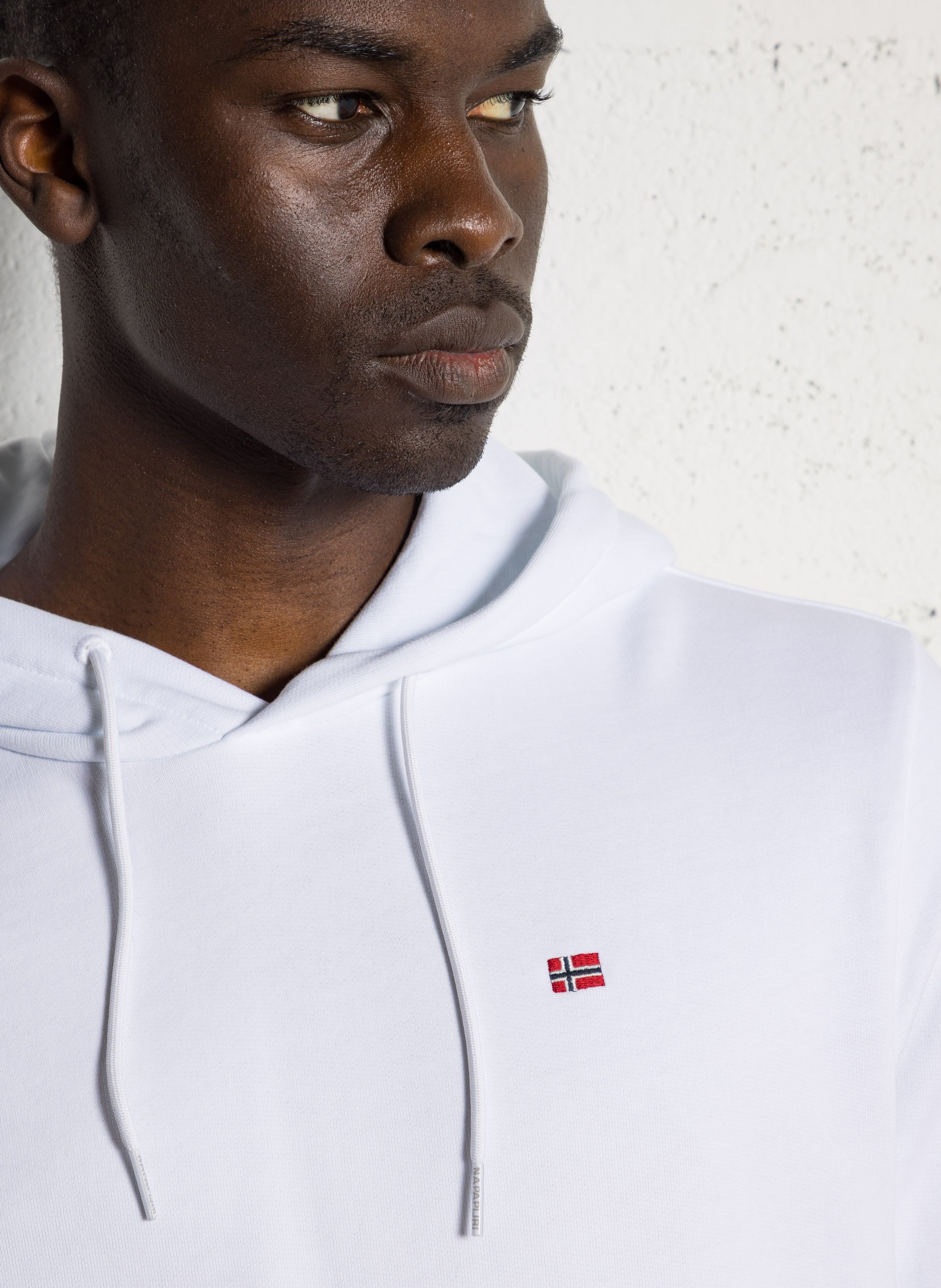 Sweat col rond à capuche NAPAPIJRI Blanc