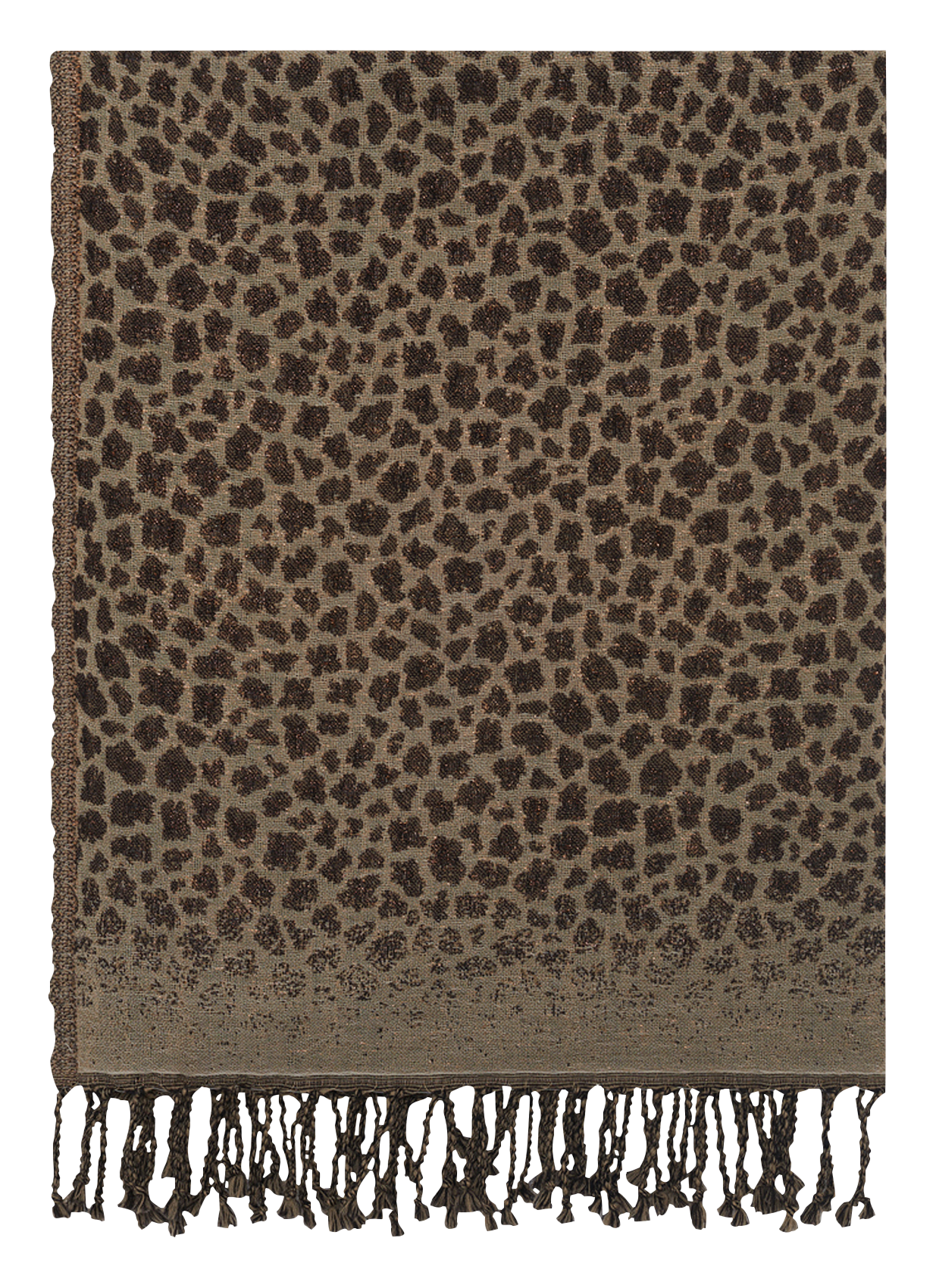 Leoparden-Schal aus Wolle und Mischgewebe GERARD DAREL Grau