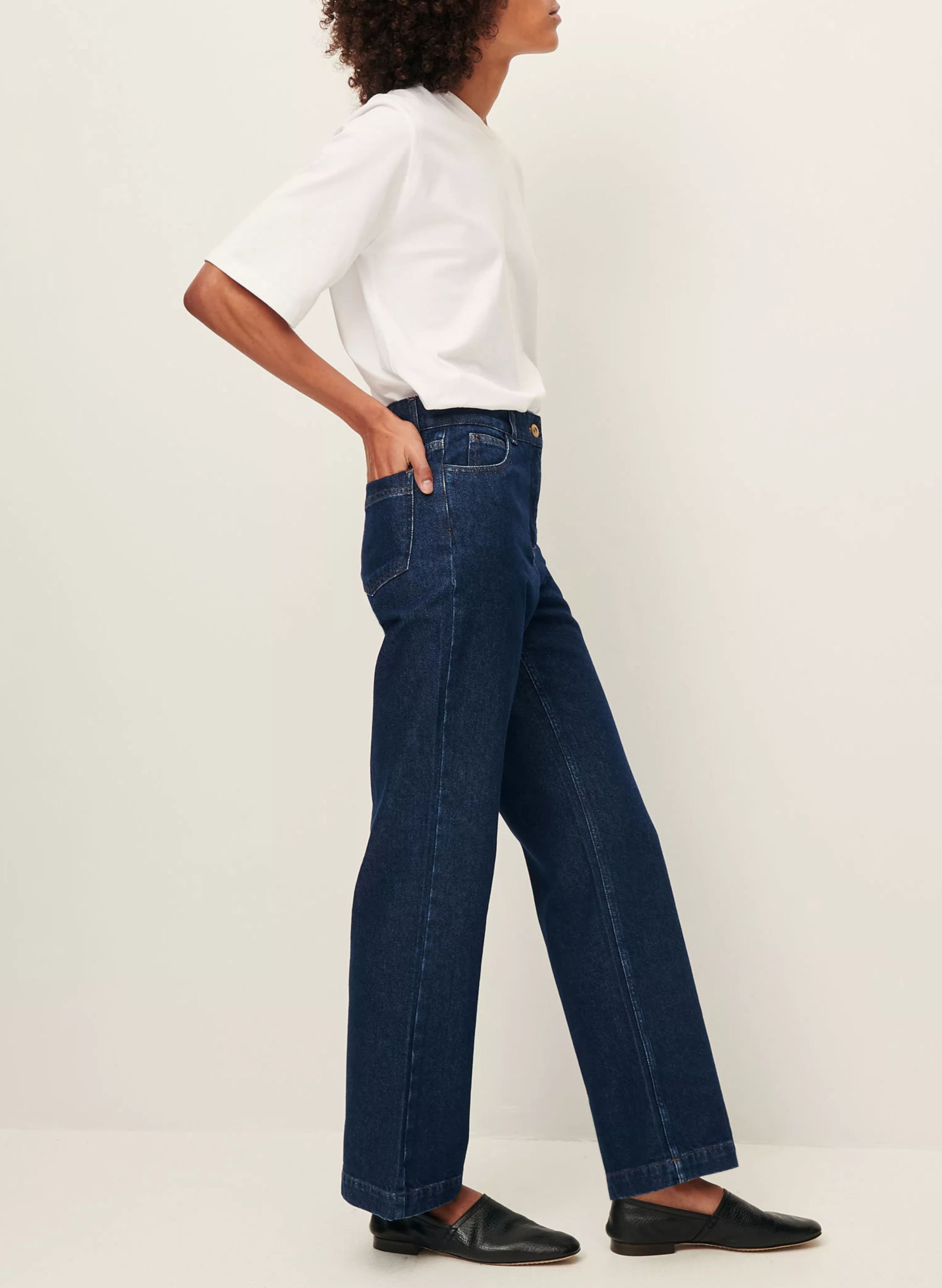 Cotton straight jeans SESSUN Blue