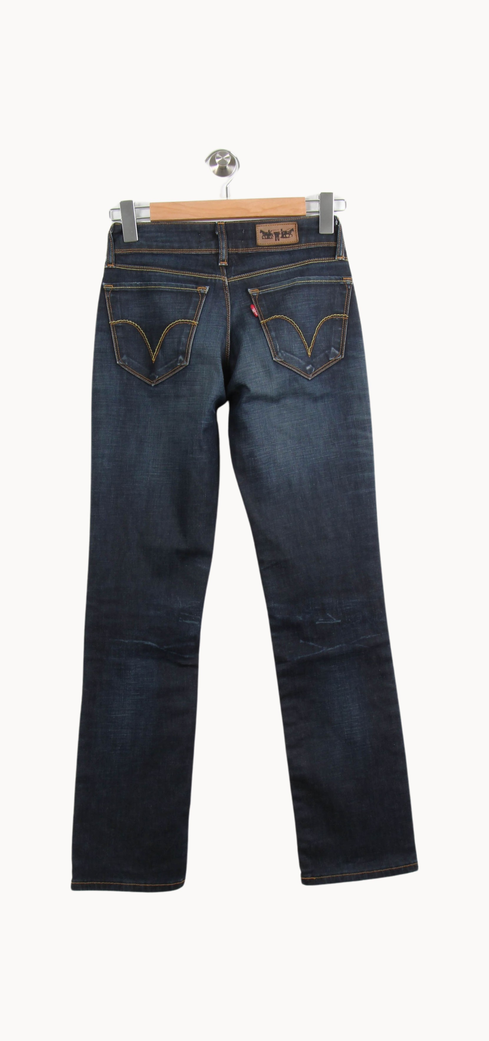 Cropped slim jeans with studs LEVI'S - Seconde main Blue