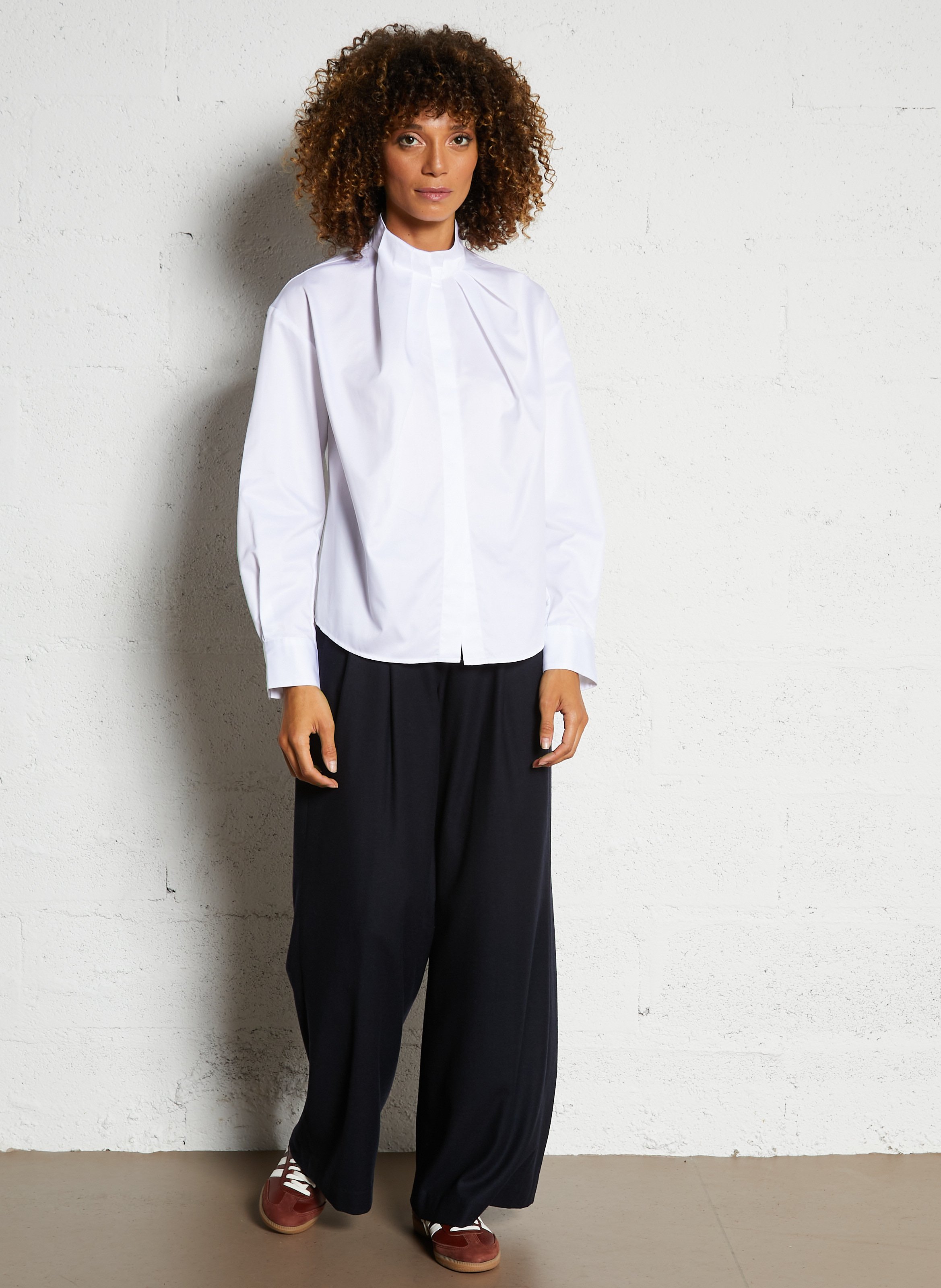 Chemise droite en coton MARGAUX LONNBERG Blanc