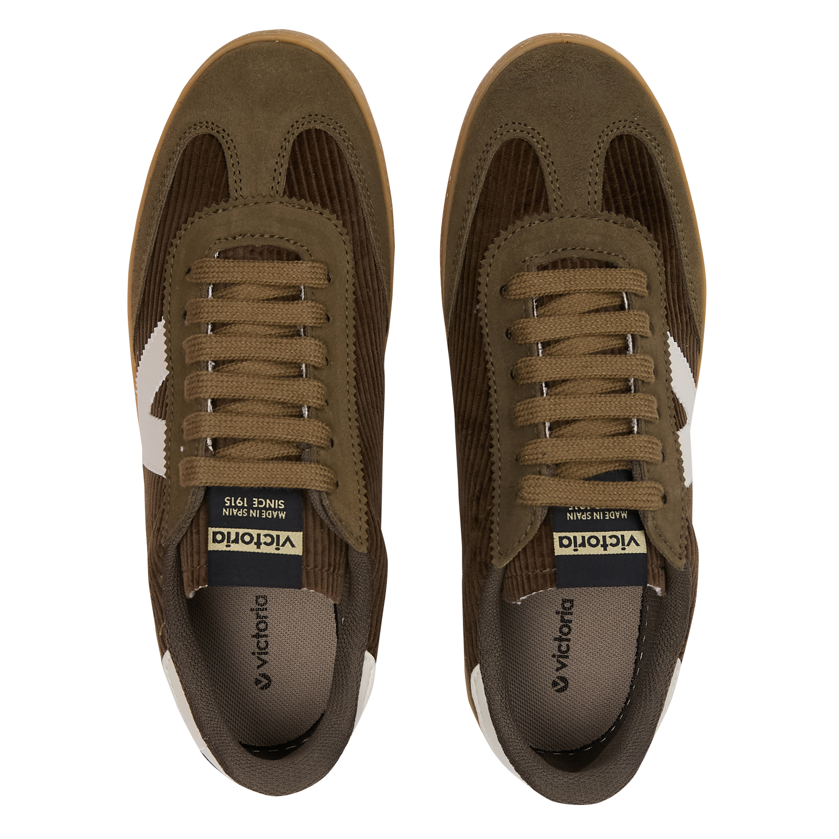 Suede leather low-top sneakers VICTORIA Khaki