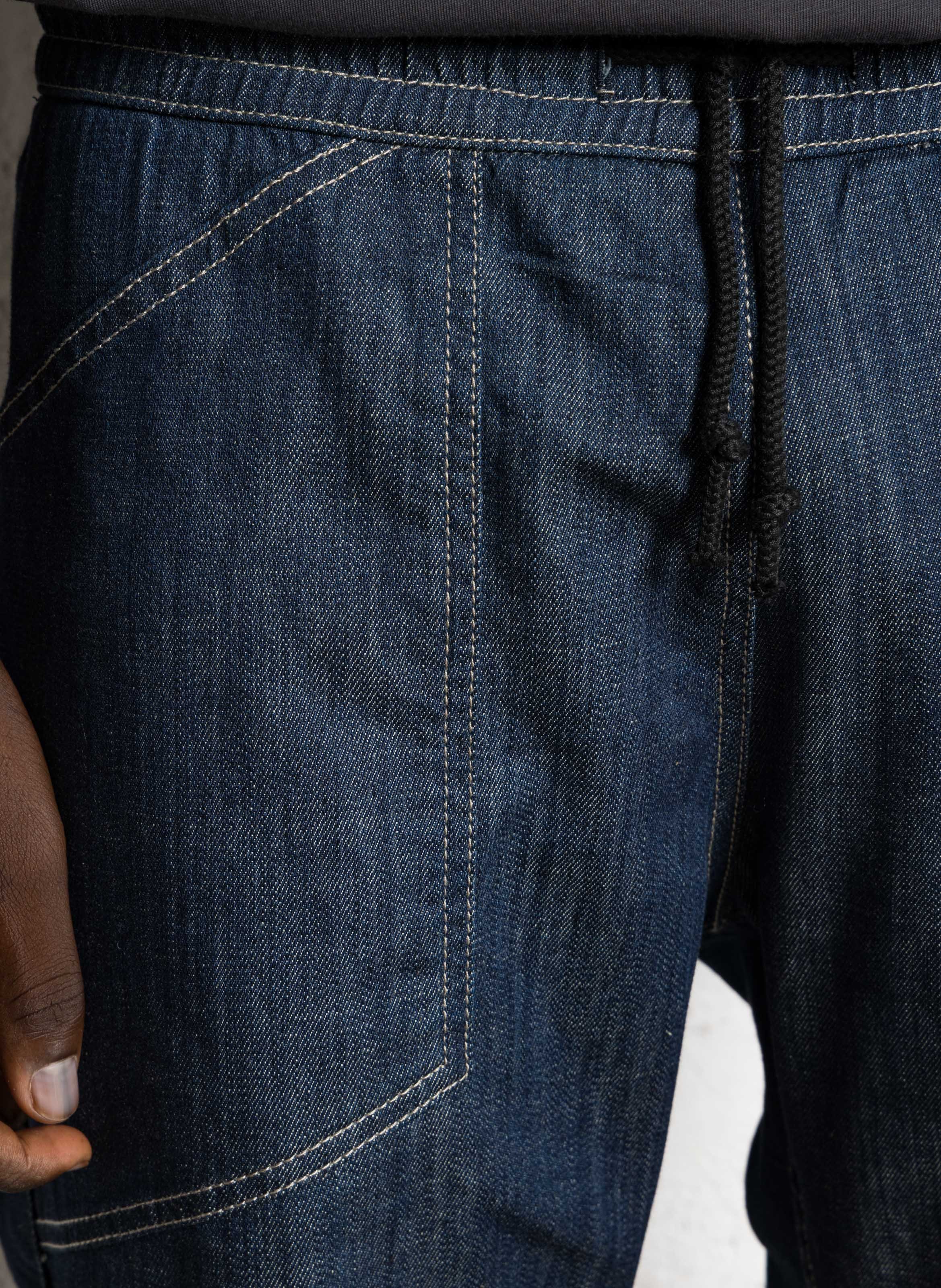 Cotton-blend straight jeans LE TEMPS DES CERISES Blue