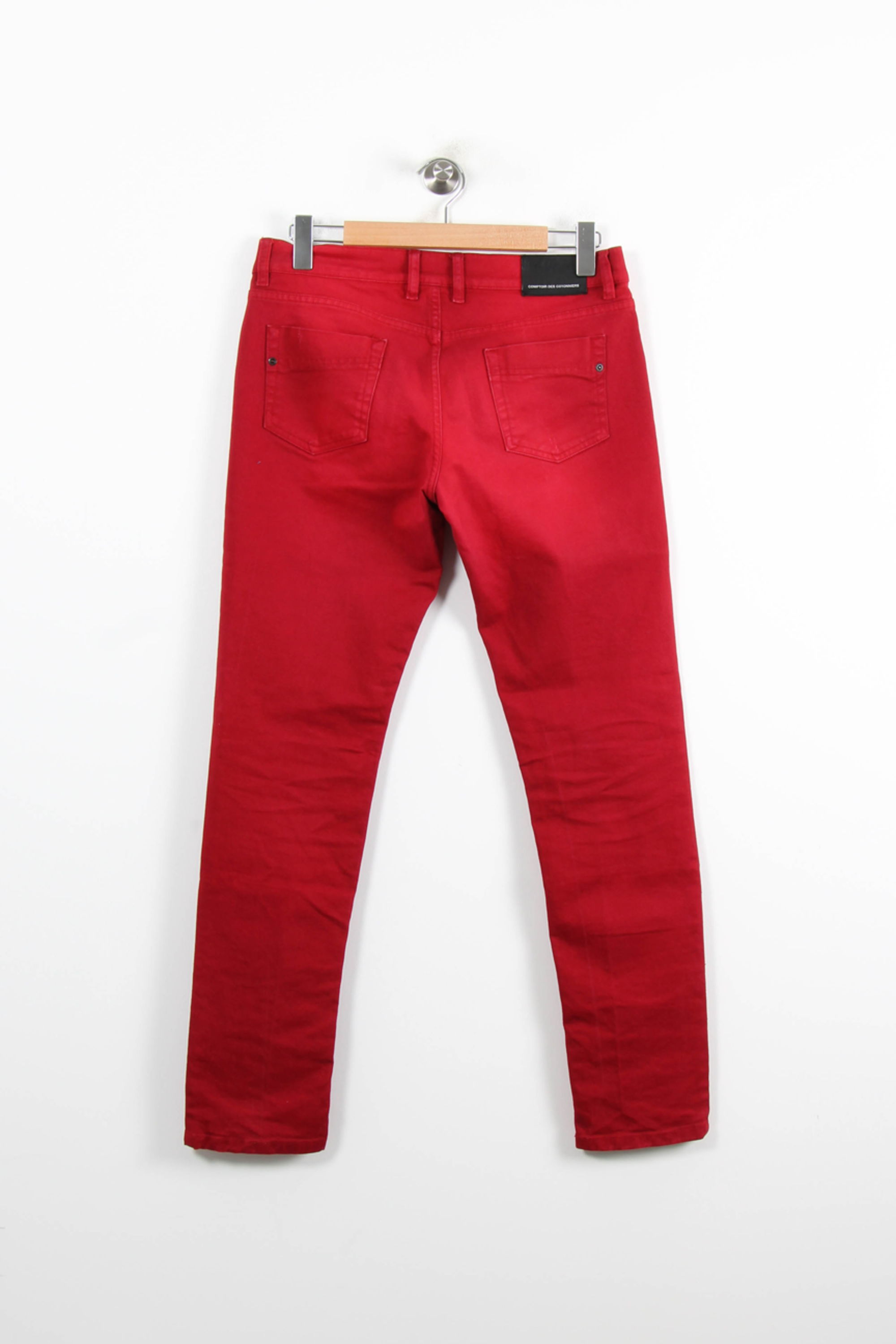 Cropped slim jeans with studs COMPTOIR DES COTONNIERS - Seconde main Red