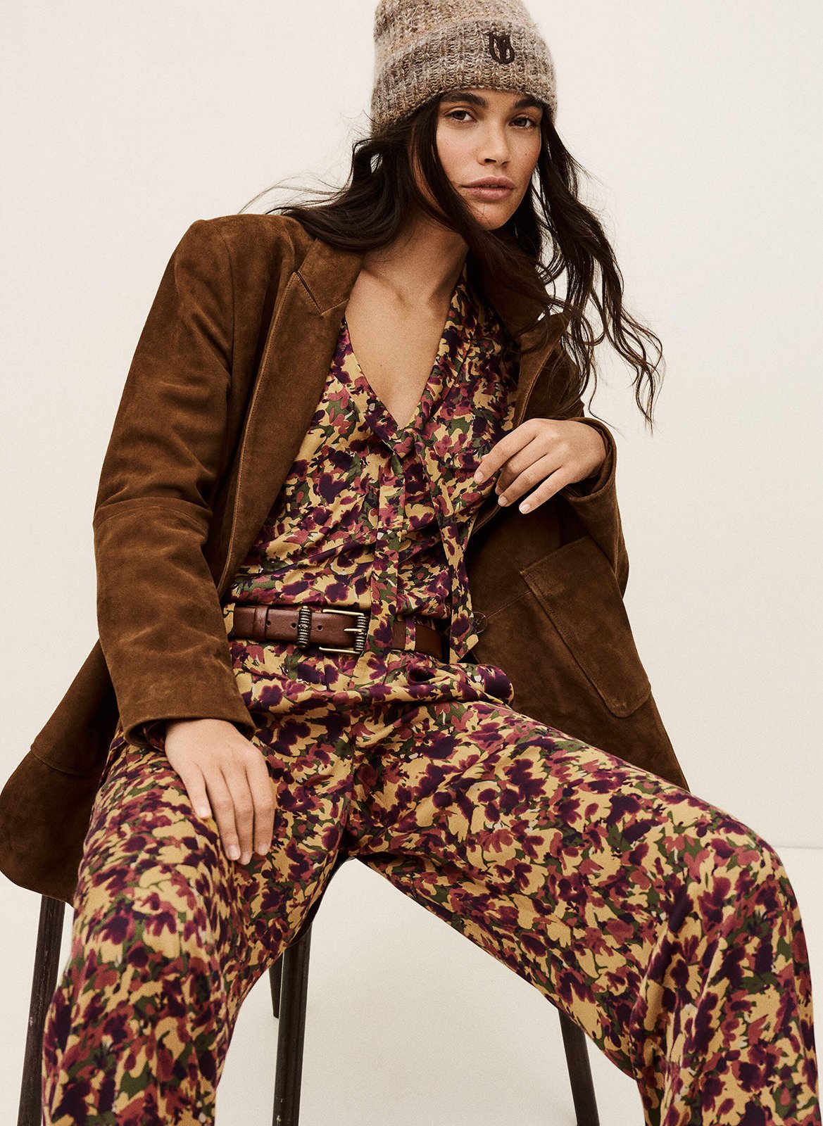 Norton printed straight trousers BA&SH Orange