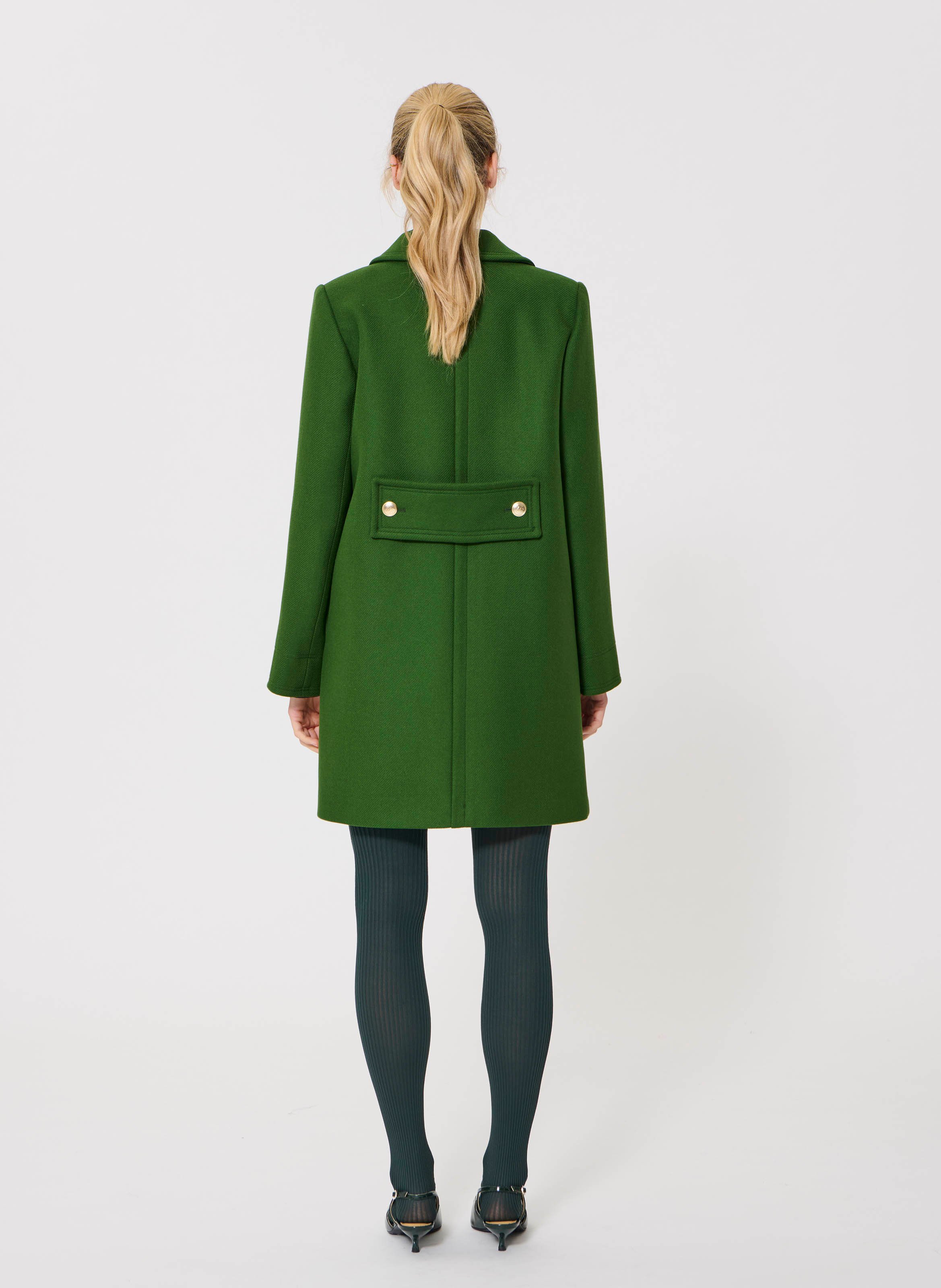 Cappotto dritto collo classico in misto lana TARA JARMON Verde