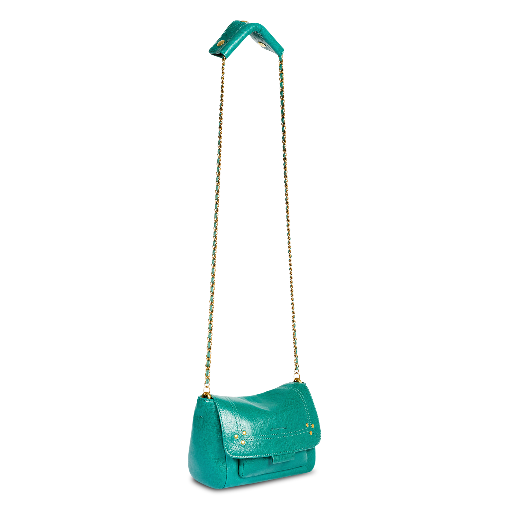 Leather mini shoulder bag Blue