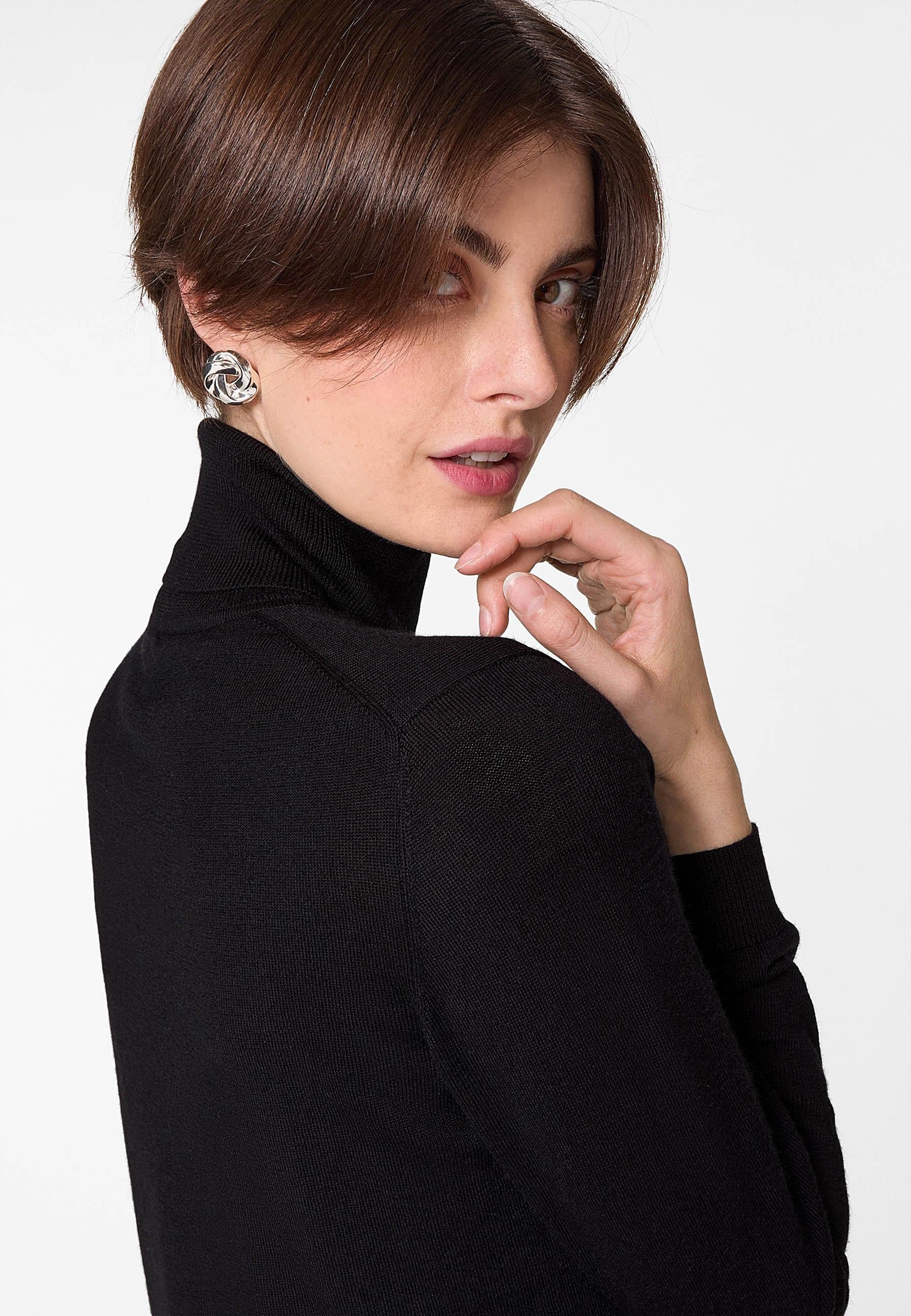 Merino wool roll-neck sweater RODIER Black