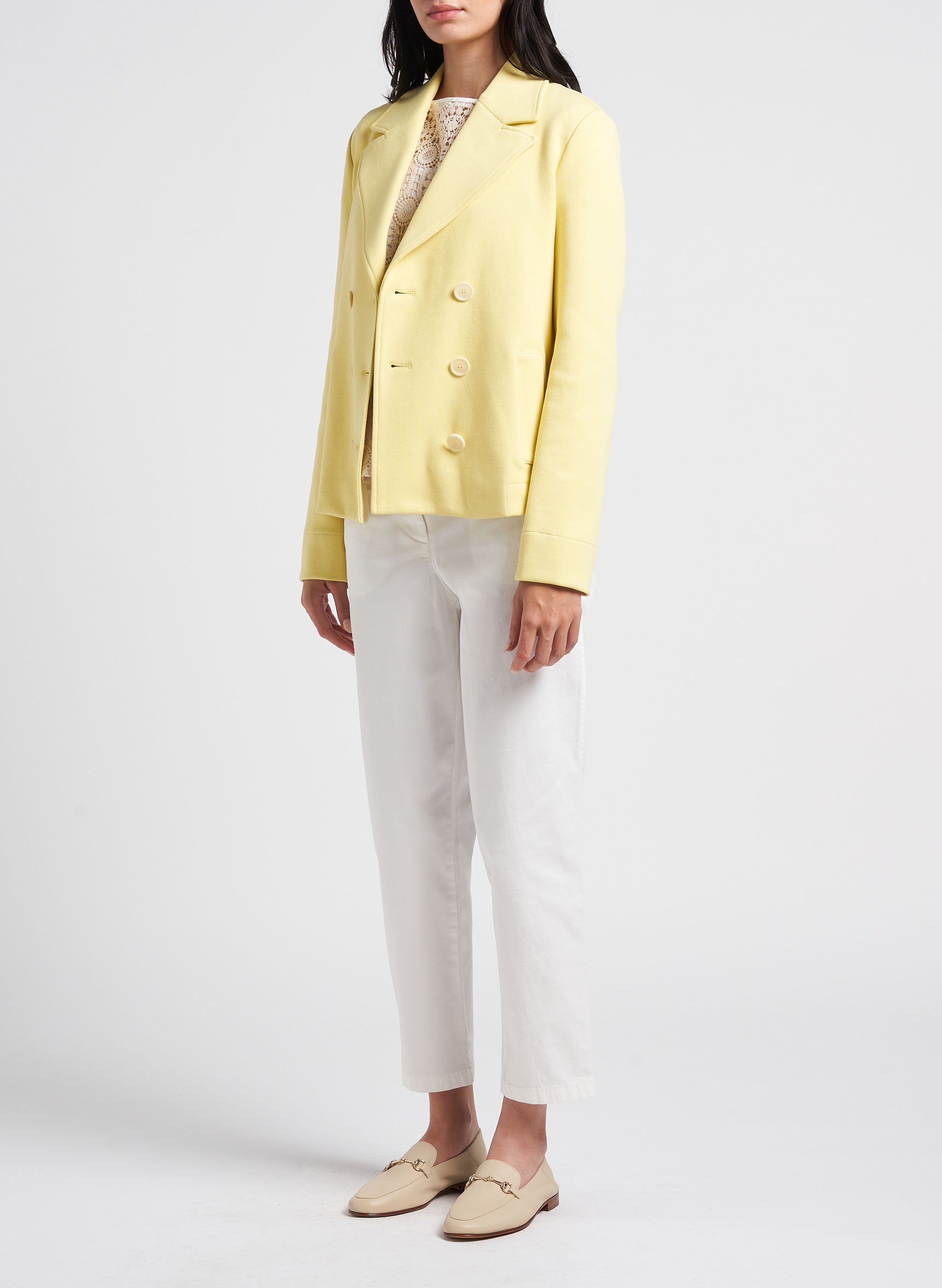 Jasje met reverskraag | katoenblend PENNYBLACK Geel