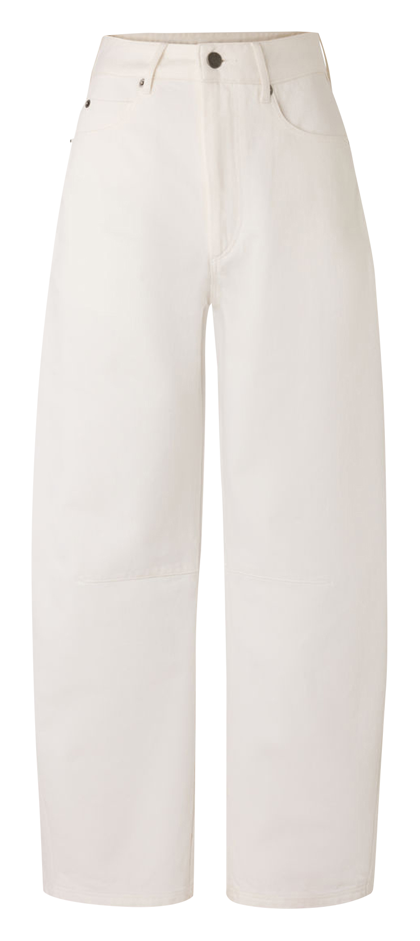 High-waisted plain balloon jeans SOEUR White