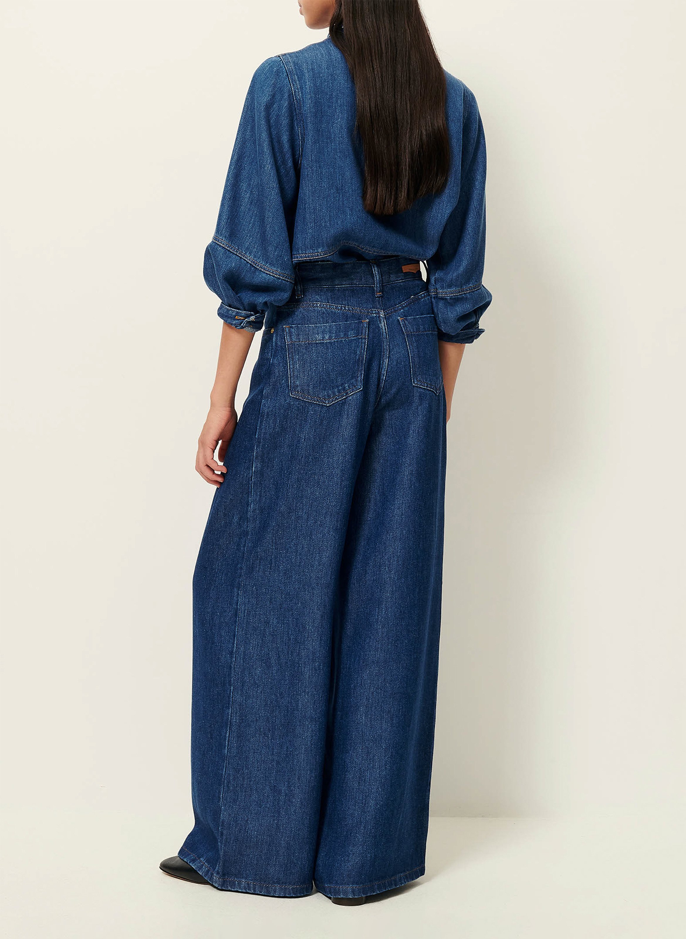 Spijkerjasje met klassieke kraag Blauw