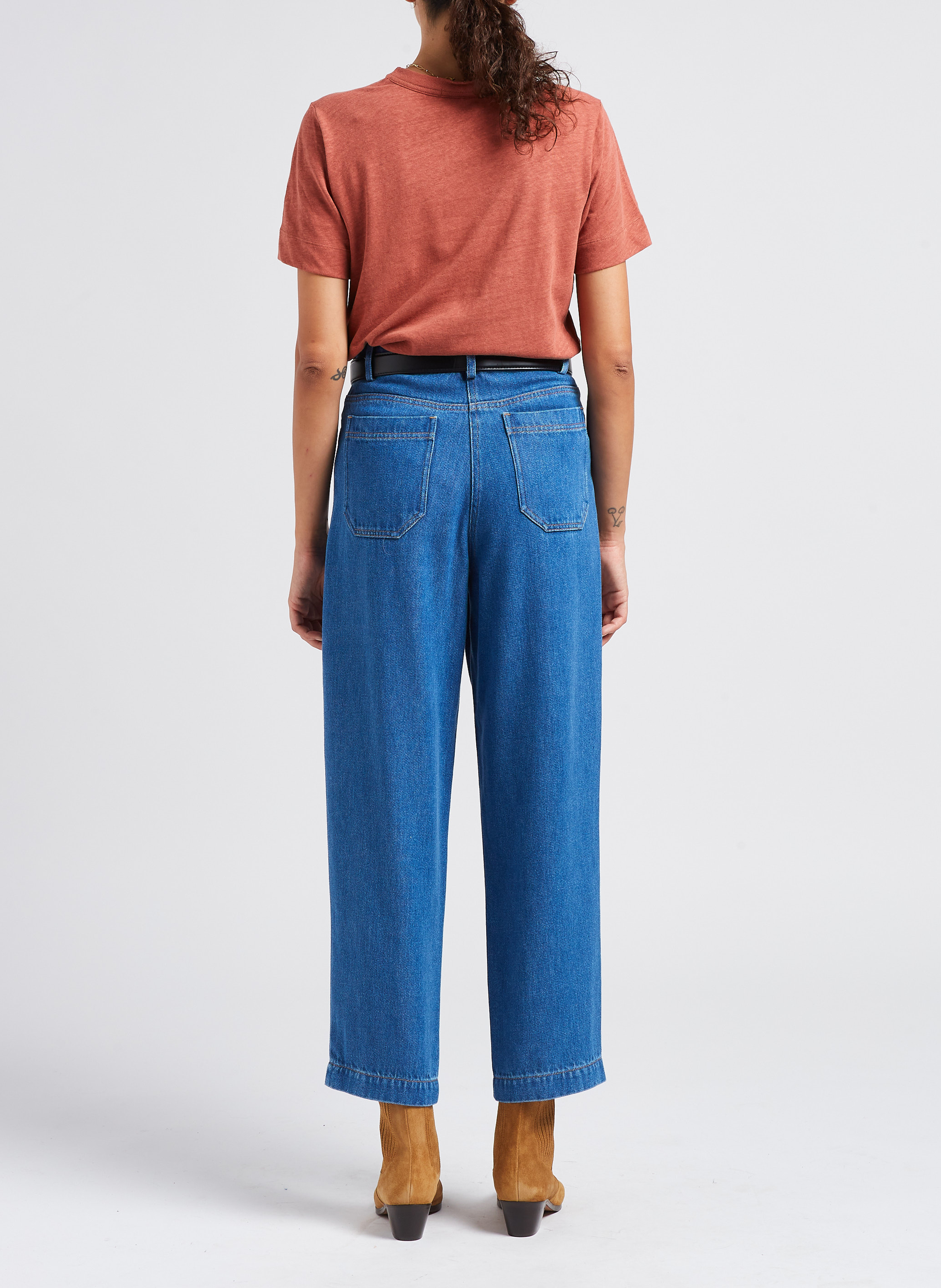 Glanzende, leren ceintuur SOEUR Zwart