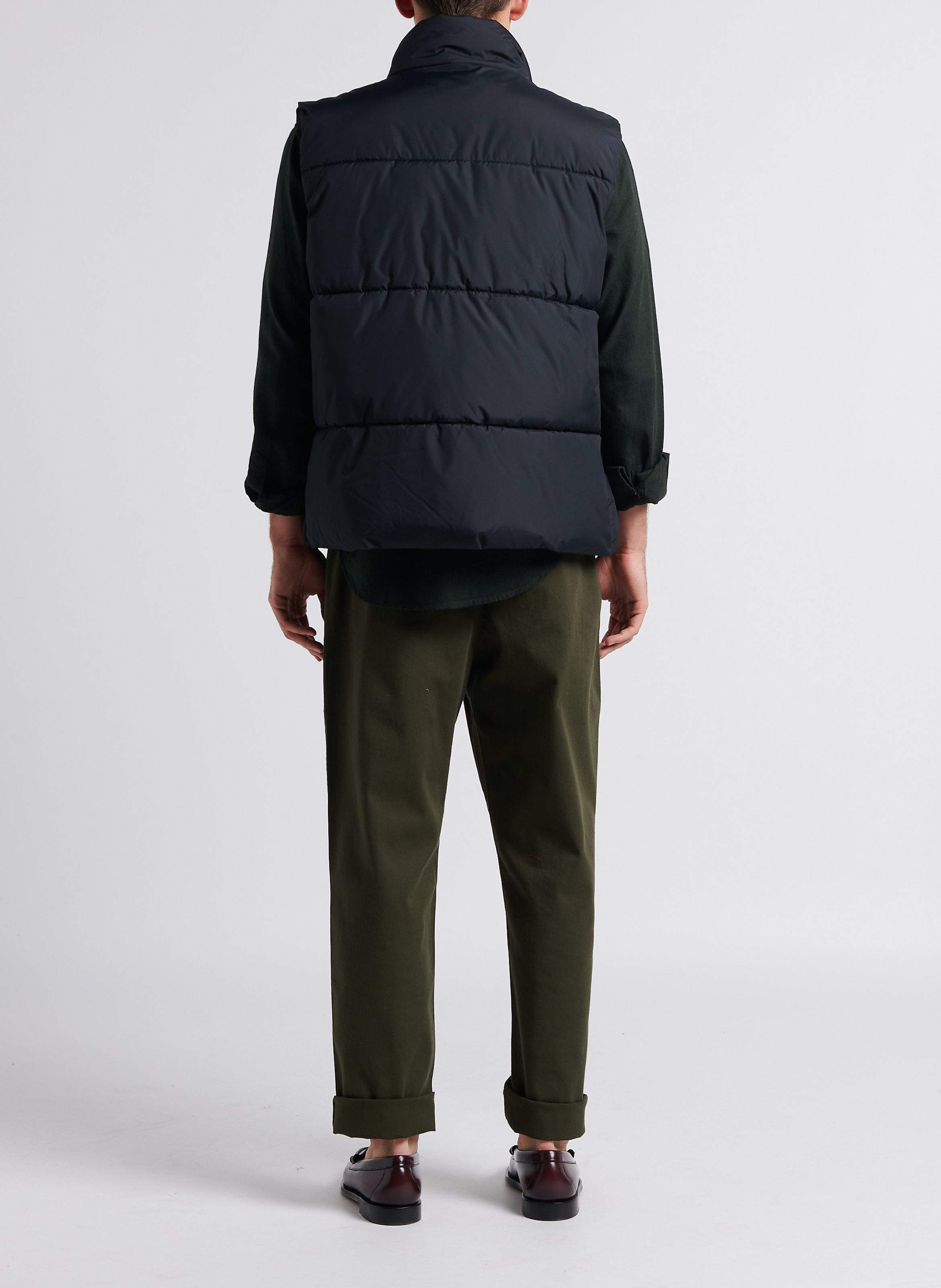 Pantalon droit en coton mélangé MINIMUM Vert