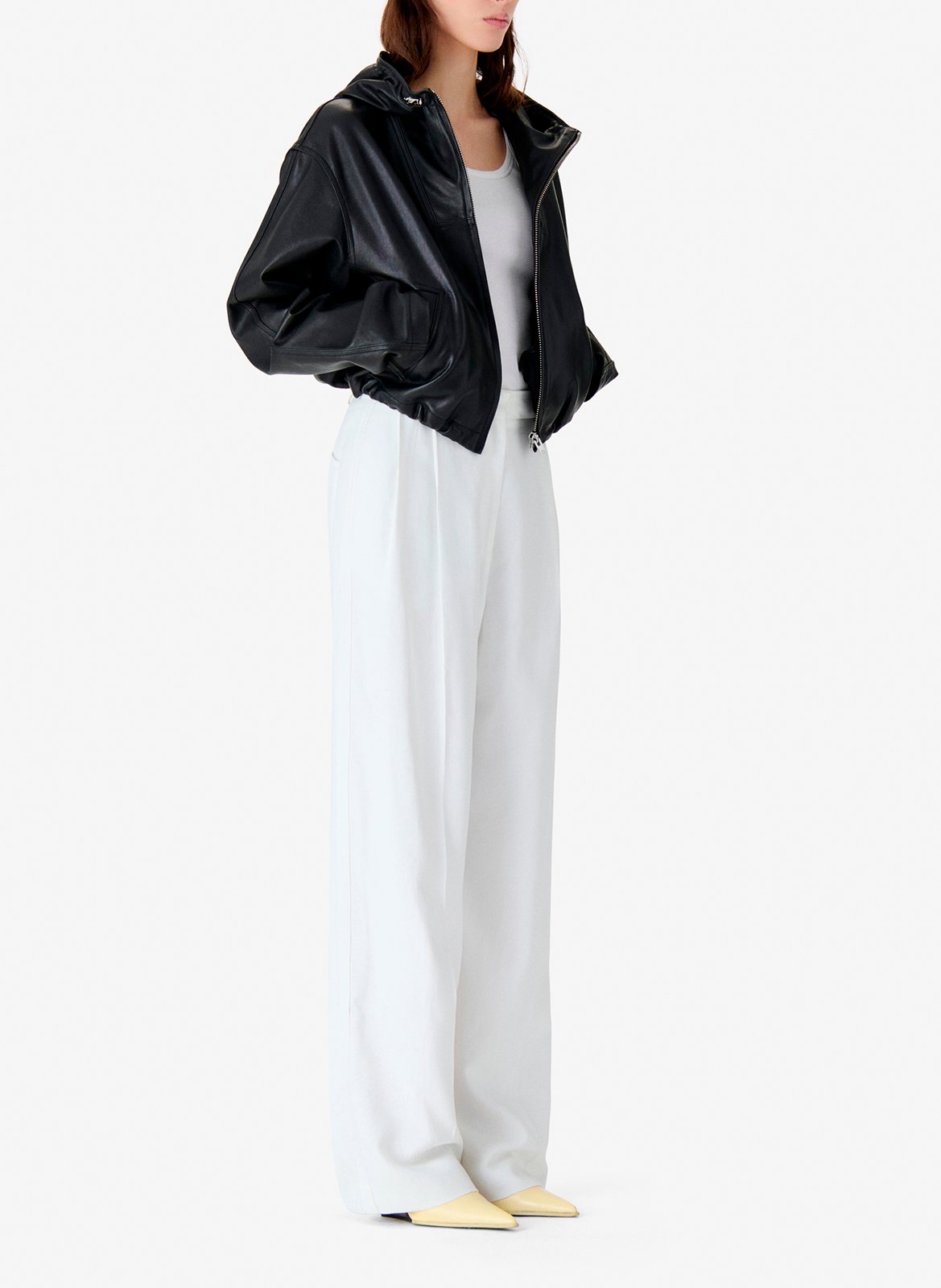 Pantalon large taille haute IRO Blanc