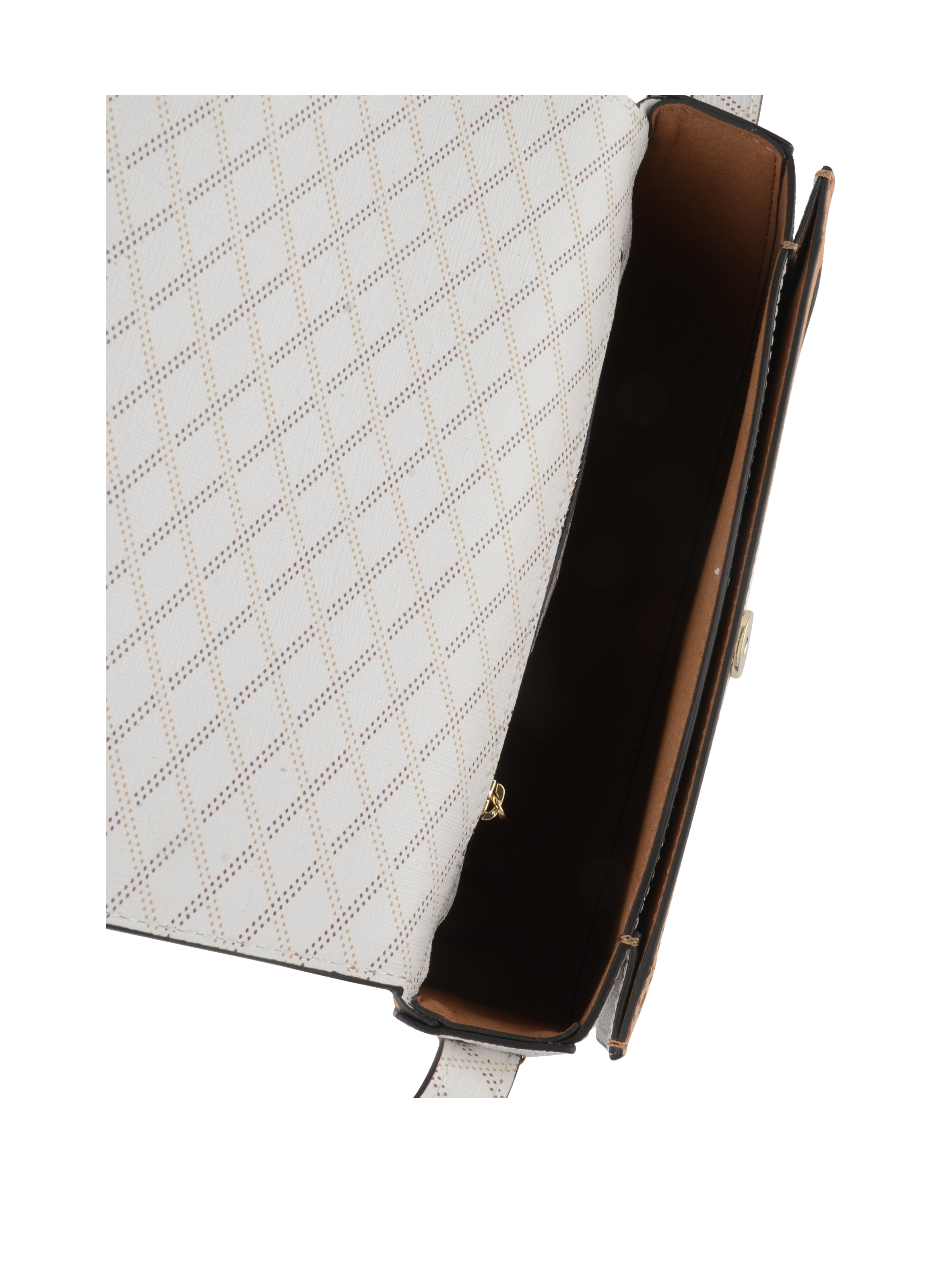 Coated canvas shoulder bag POURCHET White