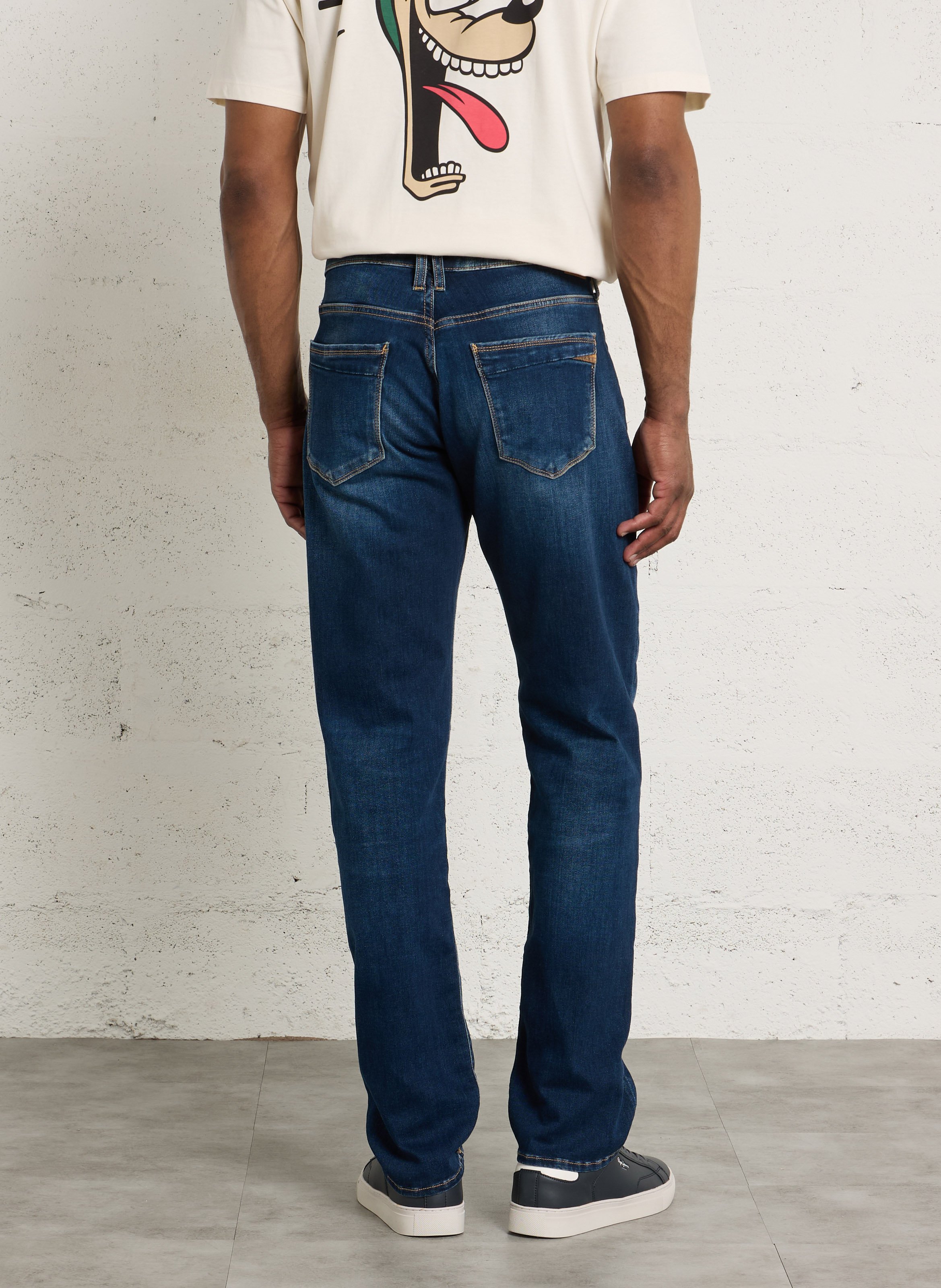 Gerade geschnittene Jeans aus Baumwoll-Mix LE TEMPS DES CERISES Blau