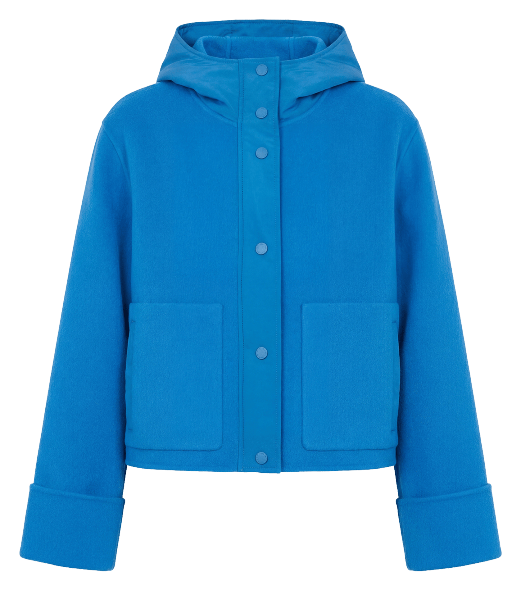 Jasje met opstaande kraag - wolblend ZAPA Blauw