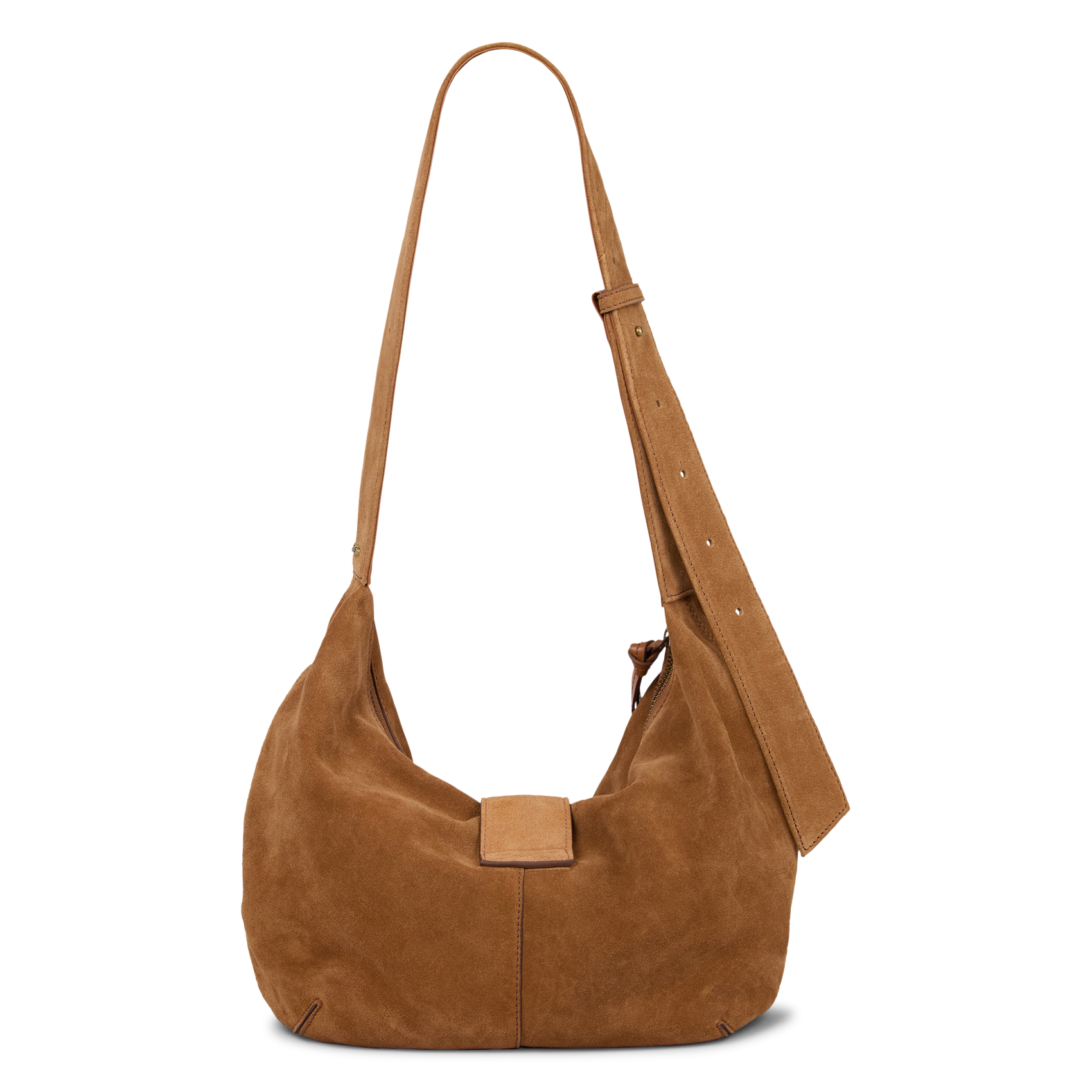 Sac hobo uni en daim BA&SH Marron