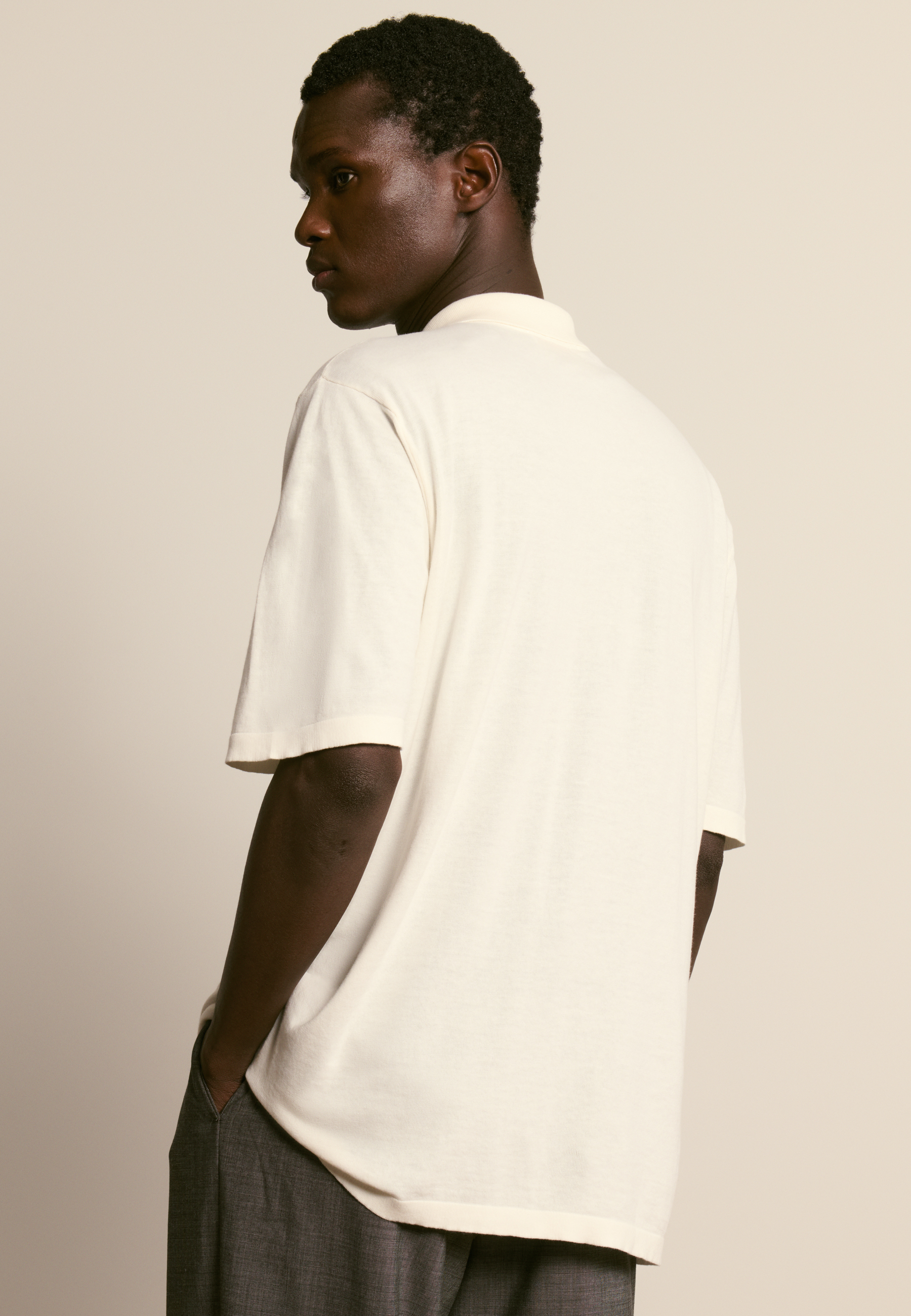 Chemise manches courtes en coton MAISON MONTAGUT Blanc