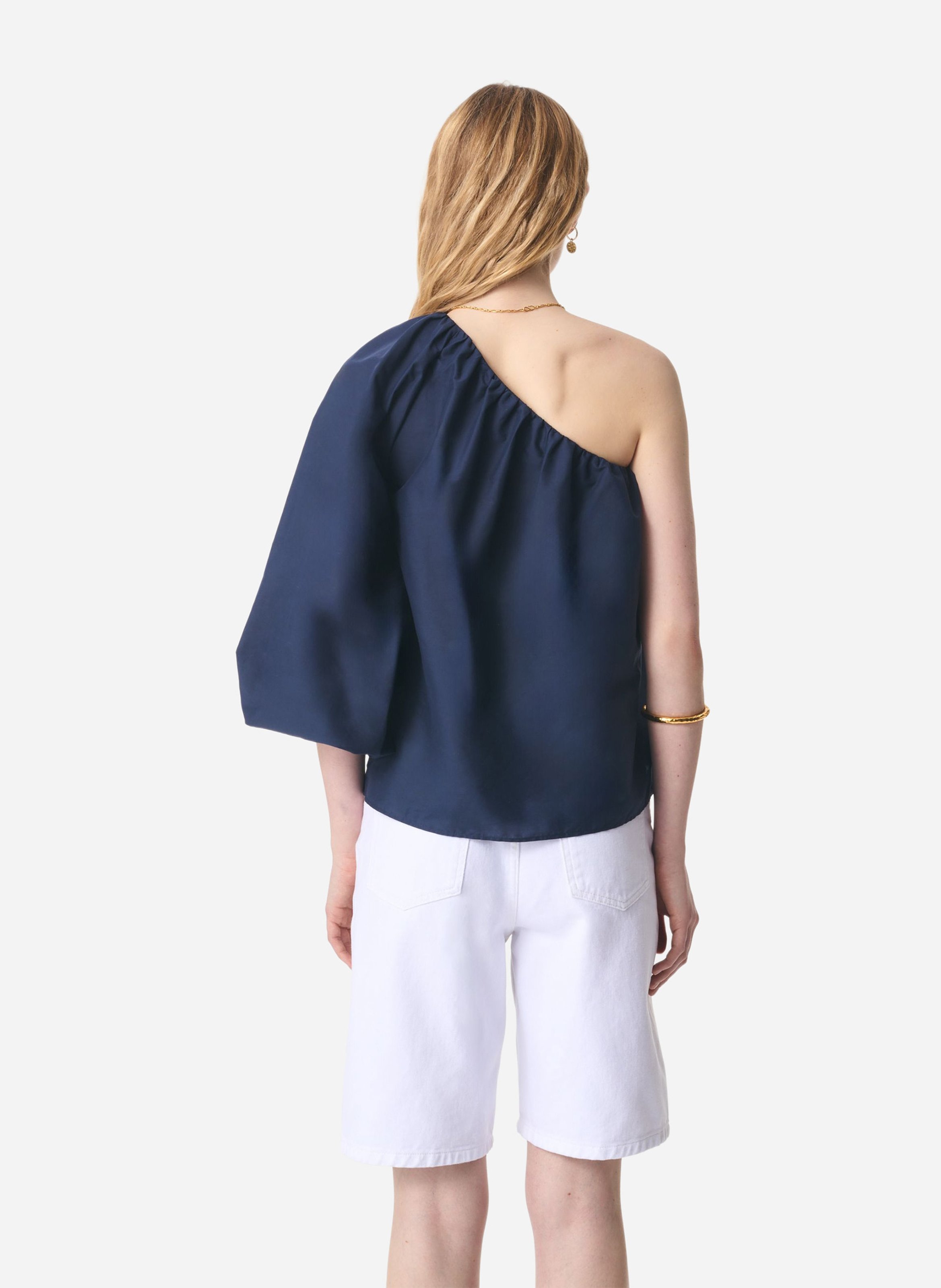Blouse asymétrique ample unie VANESSA BRUNO Blue