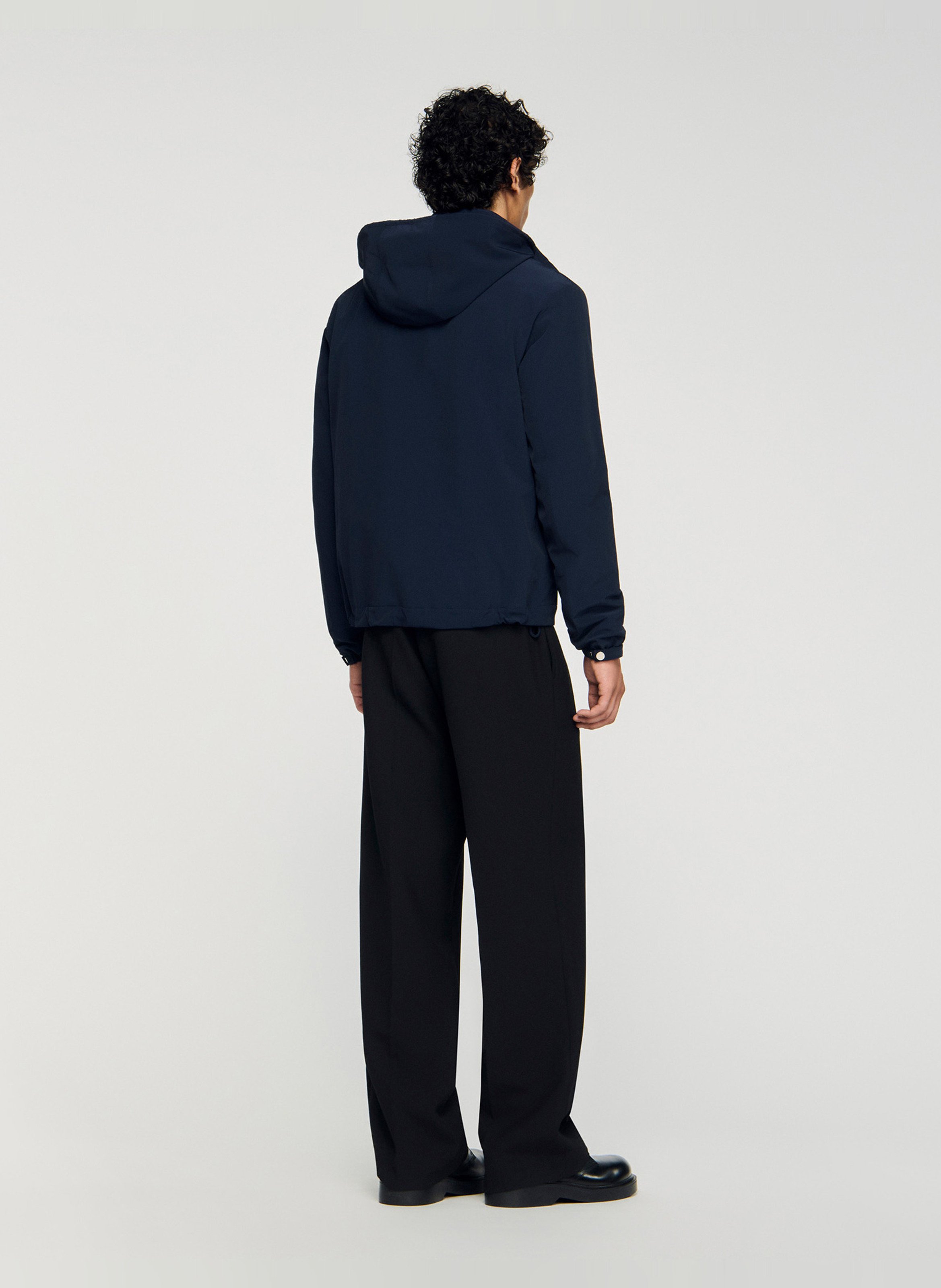 Gevoerde parka met capuchon SANDRO Blauw