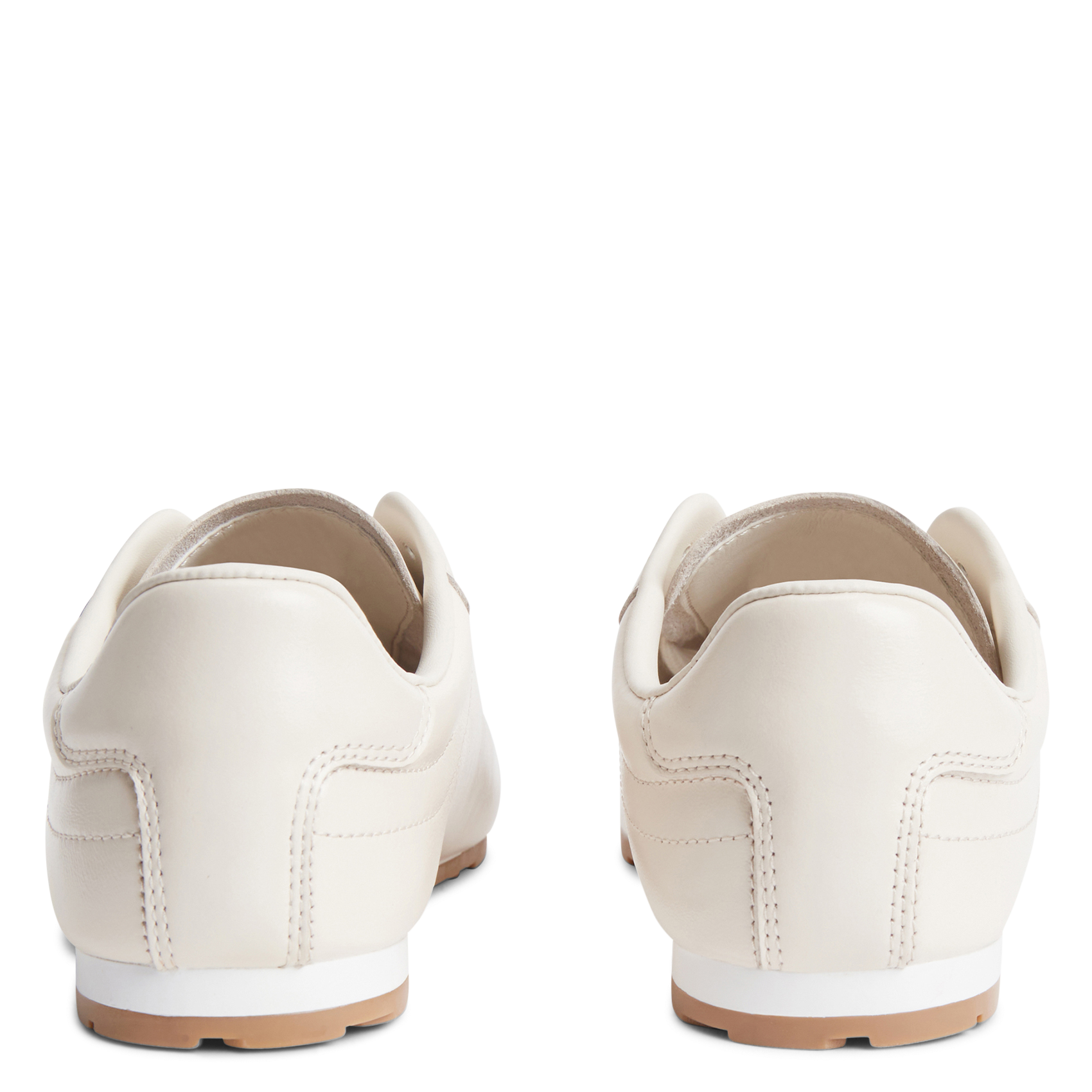 Leather low-top sneakers TOMMY HILFIGER Beige