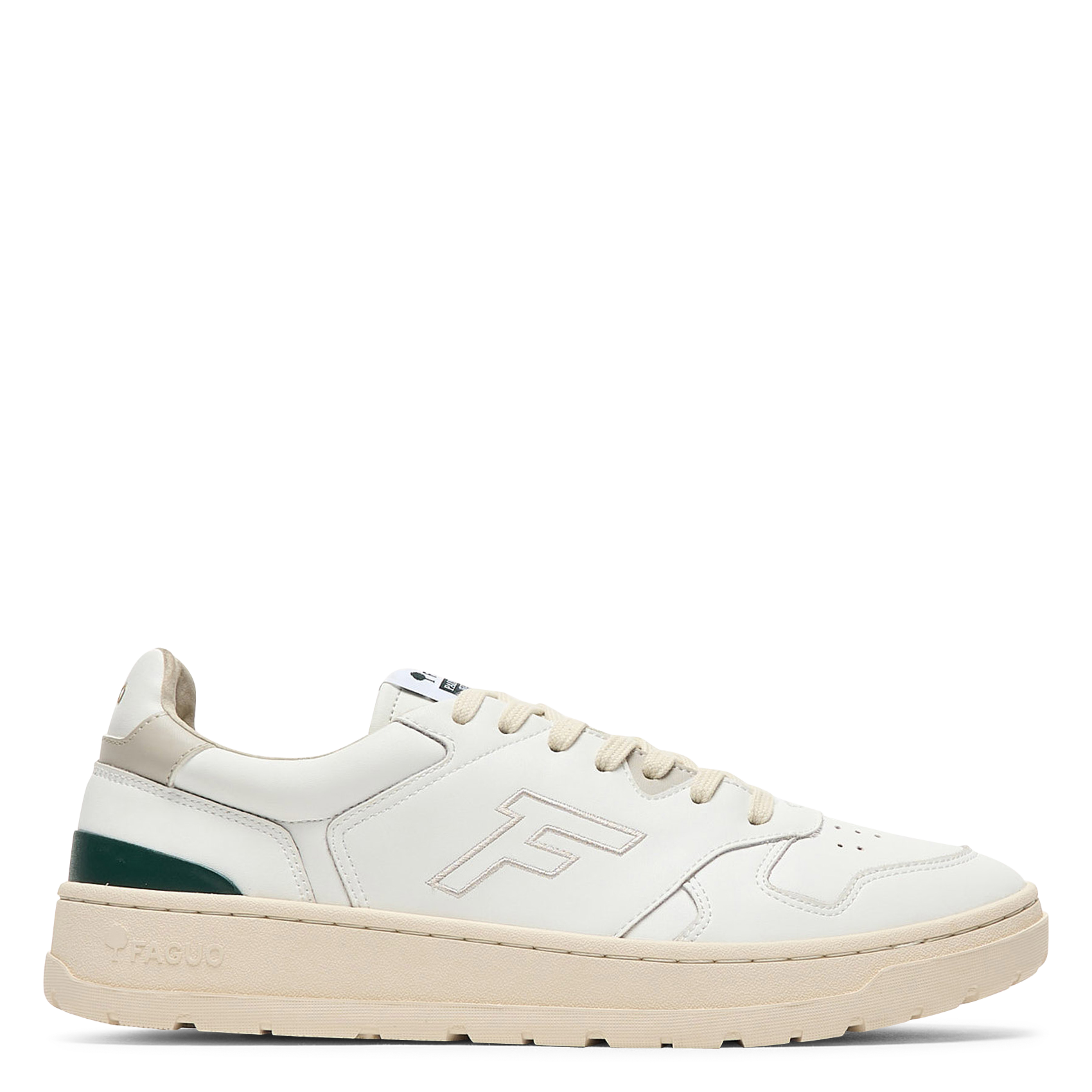 Sneaker stringate in pelle FAGUO Bianco
