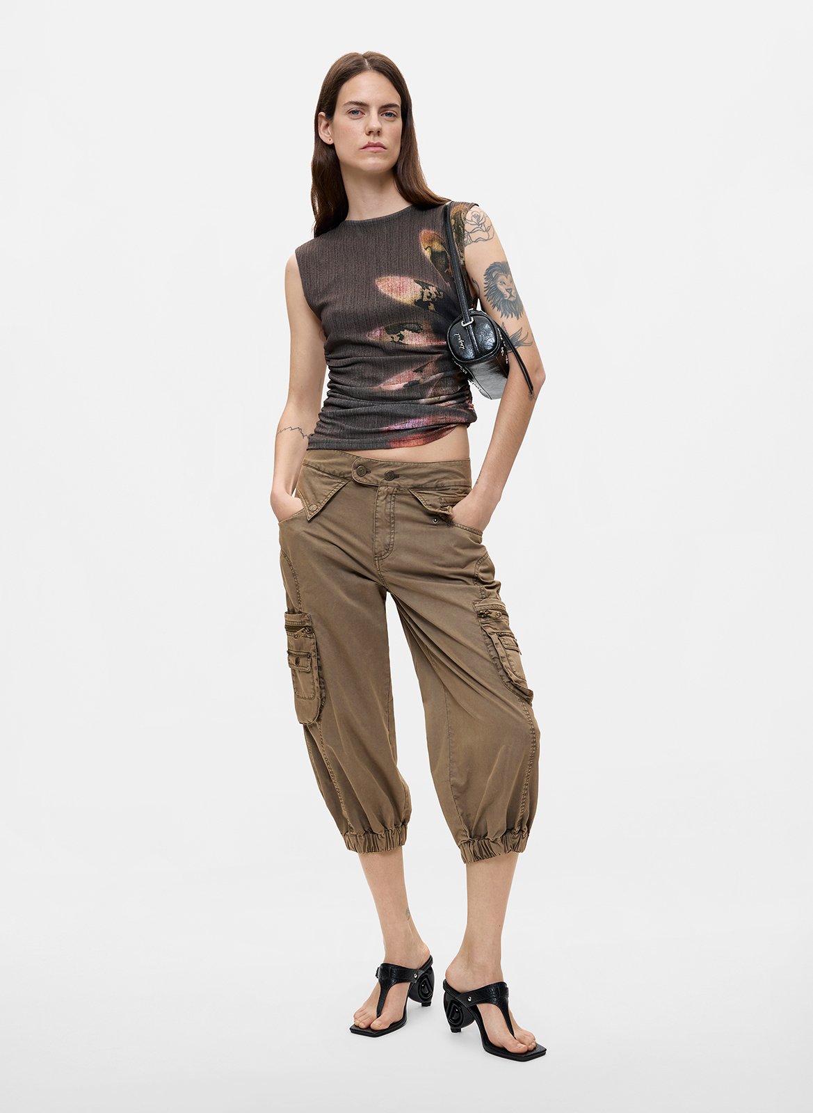 Jogger-Hose aus Baumwolle DESIGUAL Braun