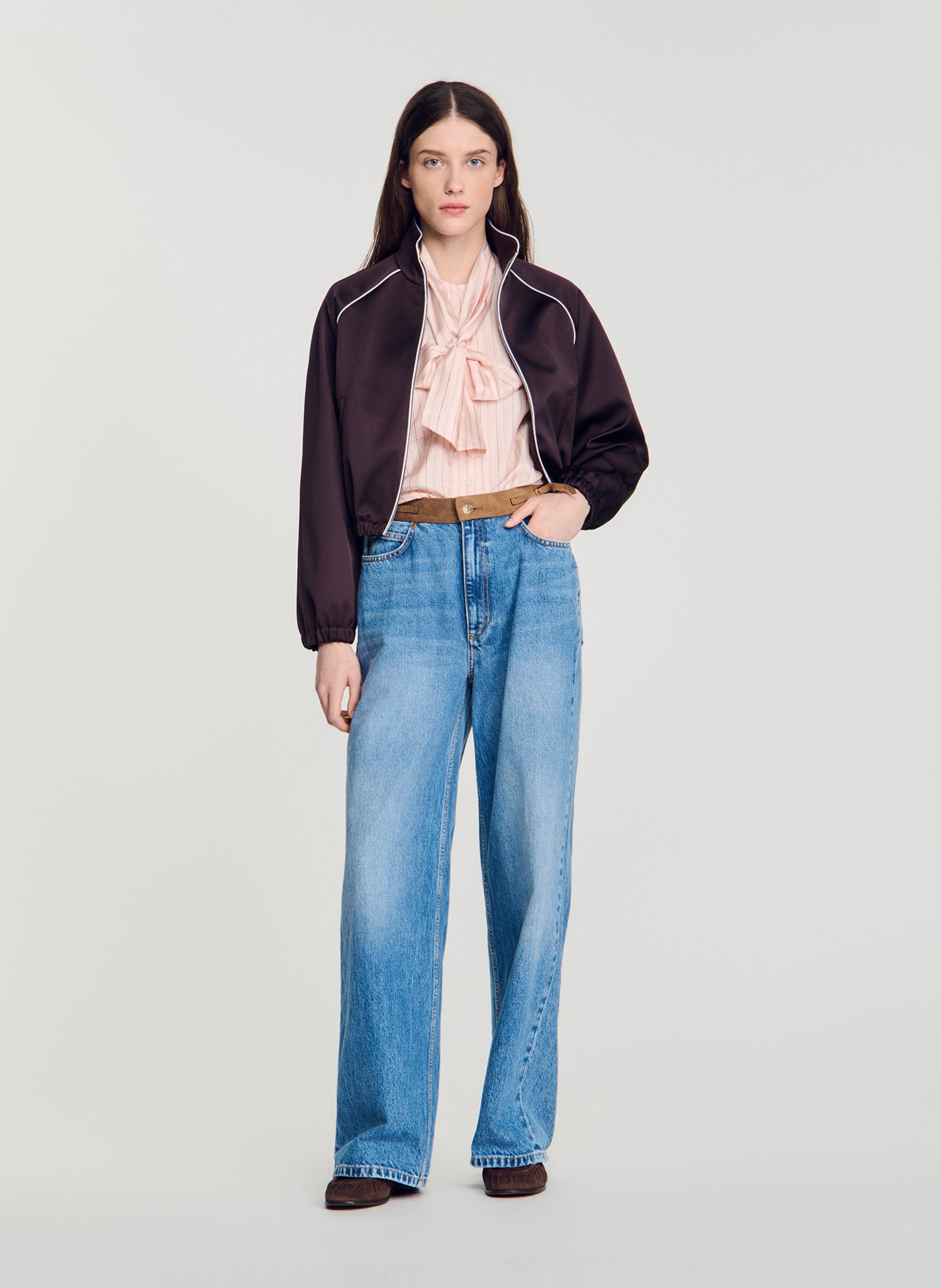Gestreepte oversized blouse Liam  SANDRO Roze