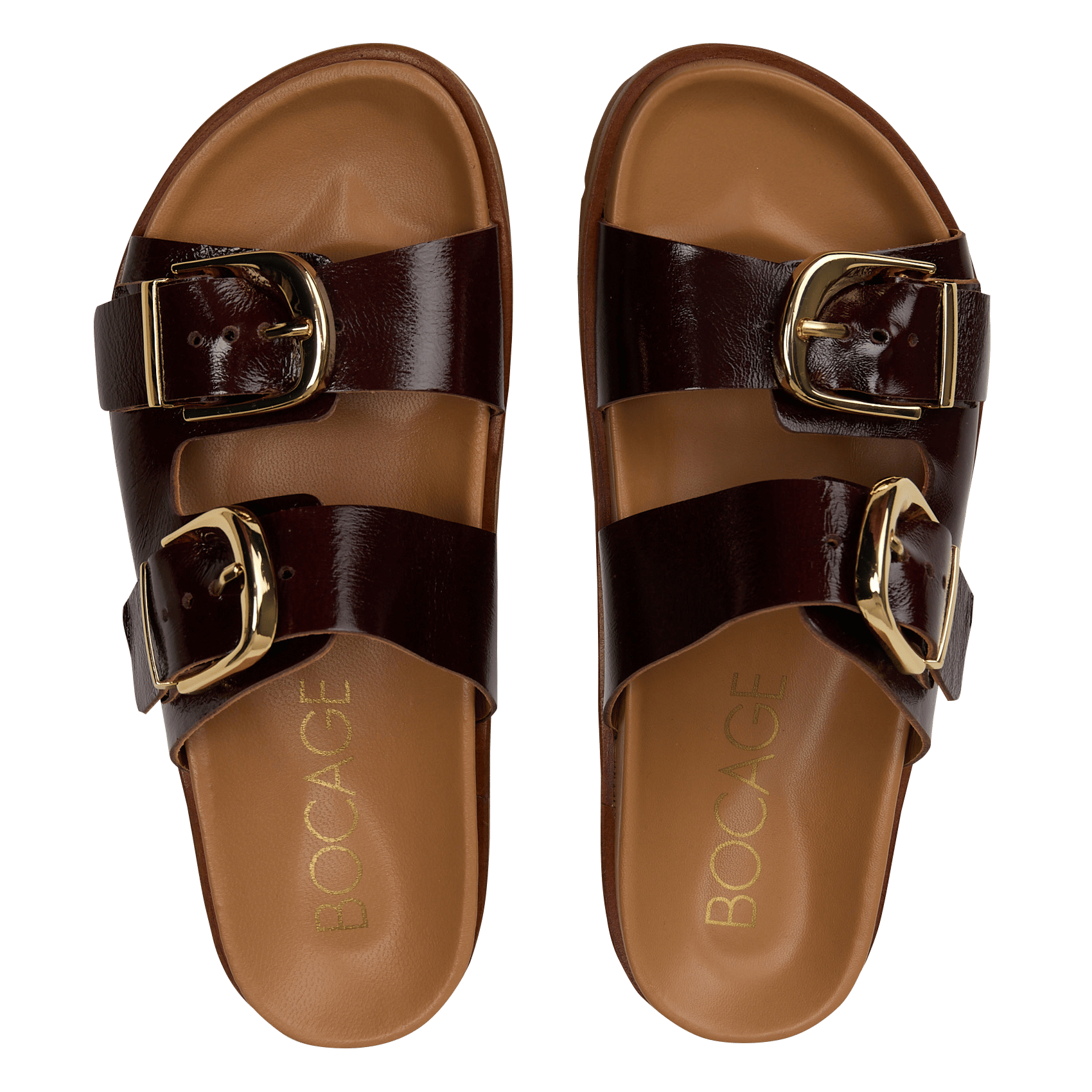 Mules aus Ziegenveloursleder BOCAGE Braun