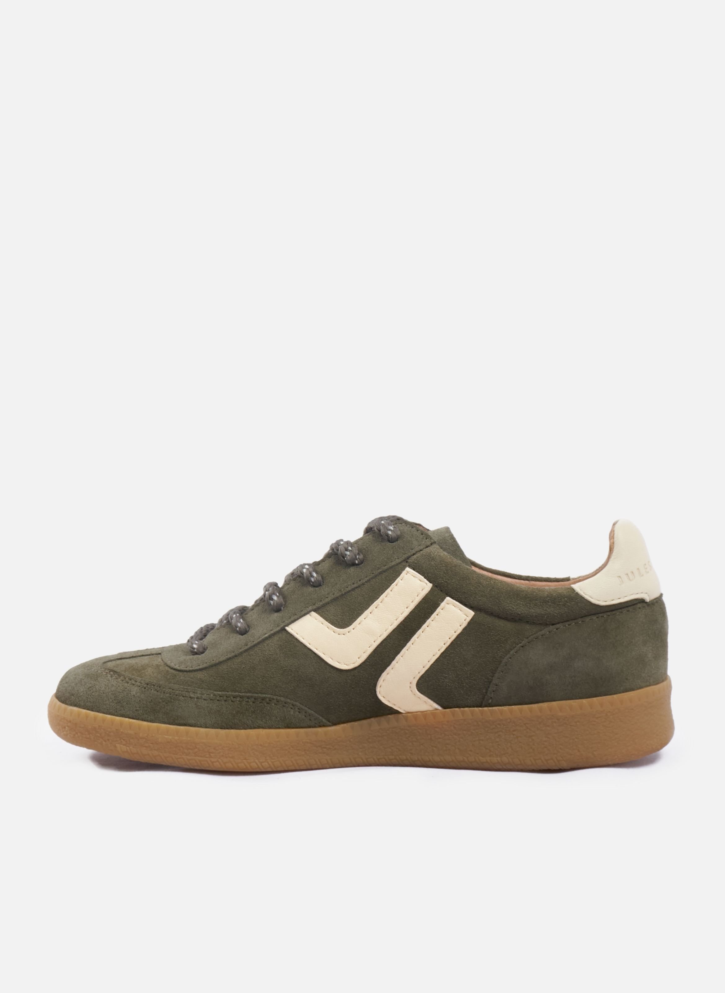 Ninon leather sneakers JULES & JENN Khaki
