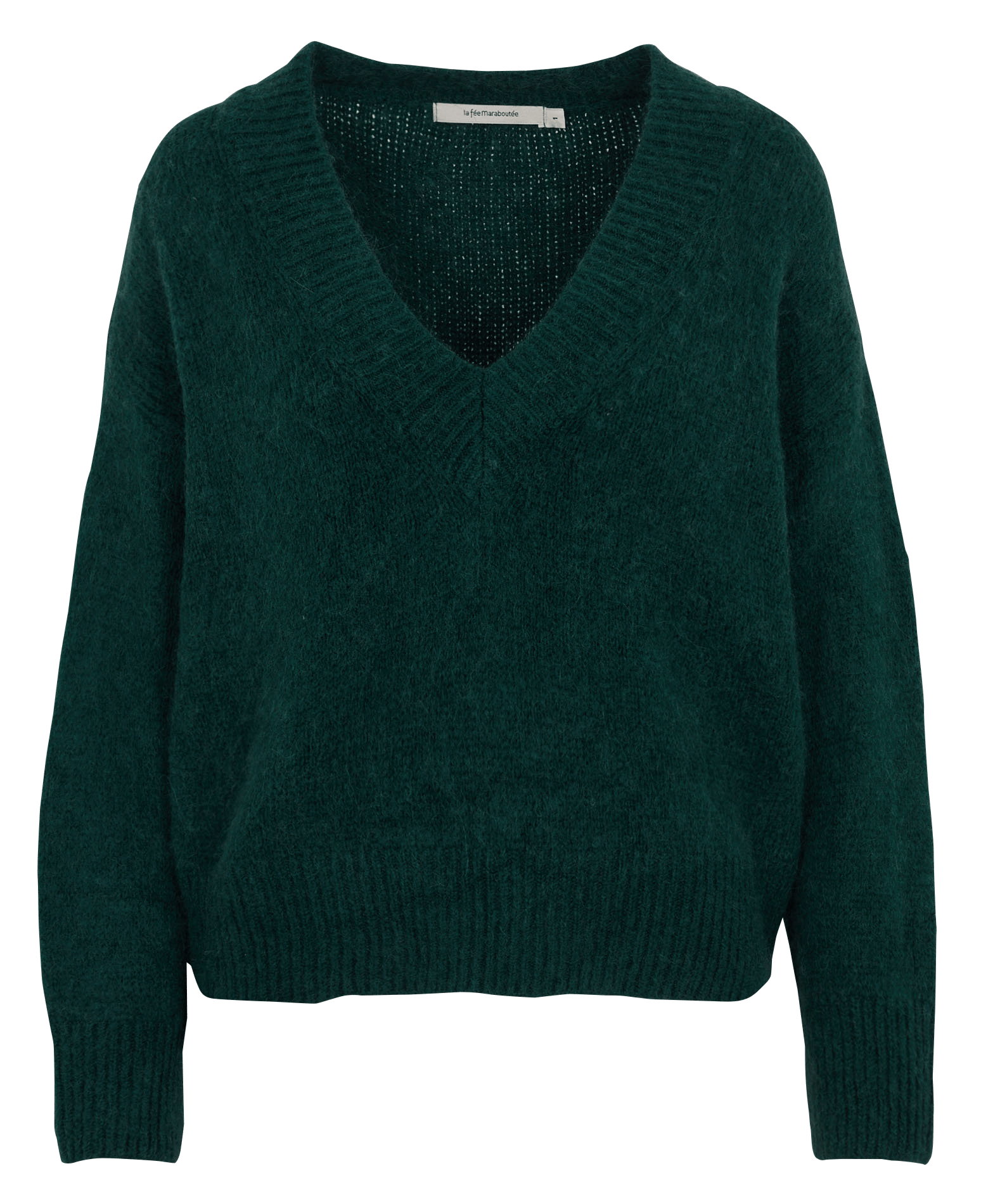 Weiter Pullover mit V-Ausschnitt LA FEE MARABOUTEE Grun