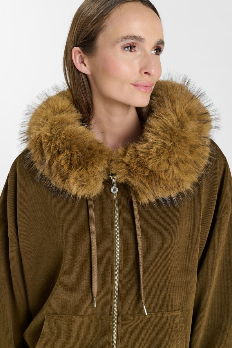 Hooded sweatshirt LE TEMPS DES CERISES Khaki