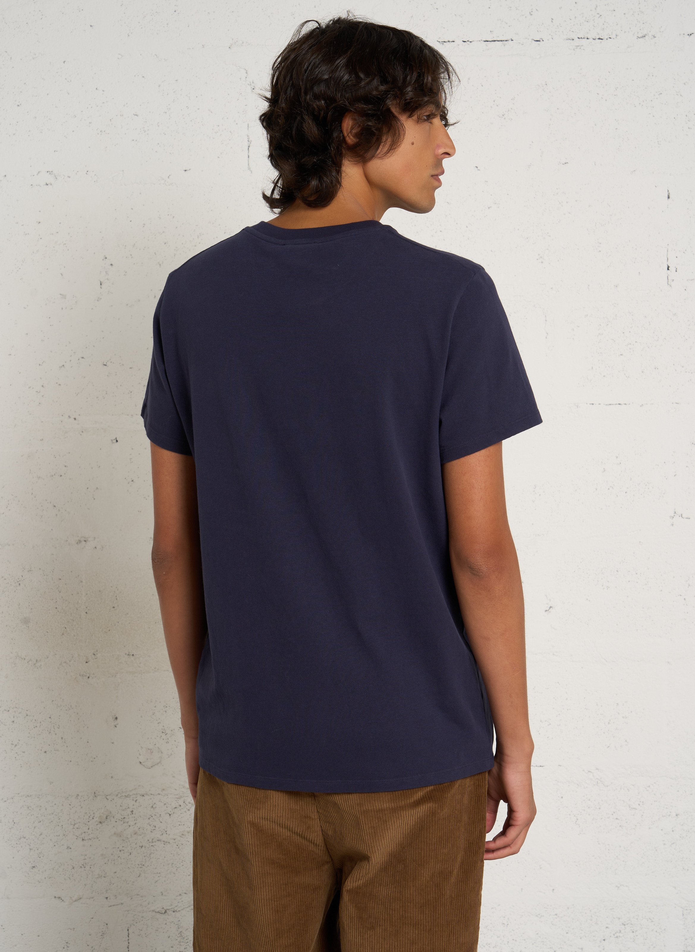 Straight cotton round-neck T-shirt AMERICAN VINTAGE Blue