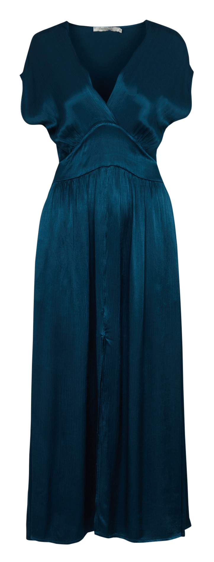 Robe midi col v effet satiné LA FEE MARABOUTEE