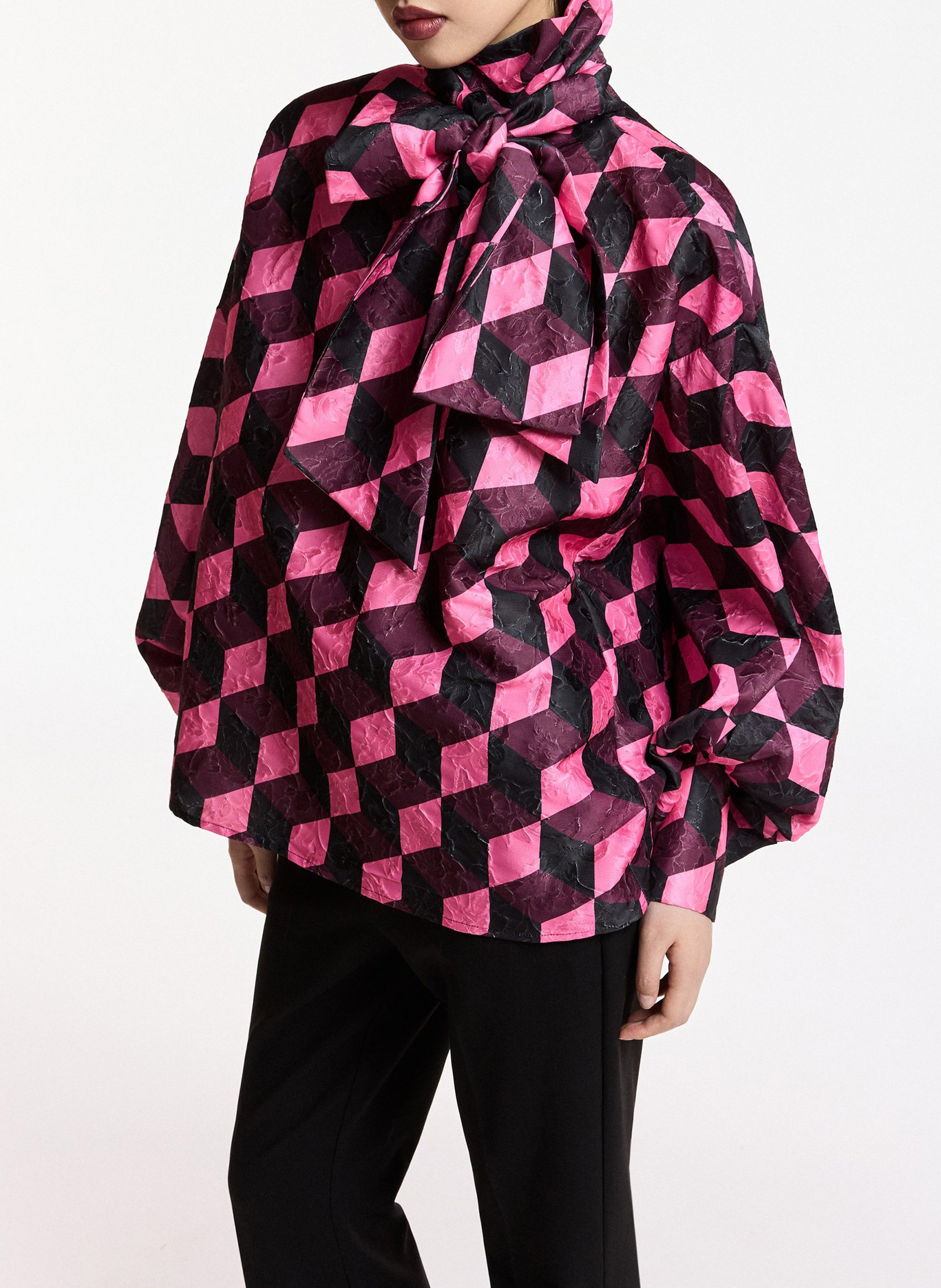Loose-fit printed blouse ESSENTIEL ANTWERP Pink