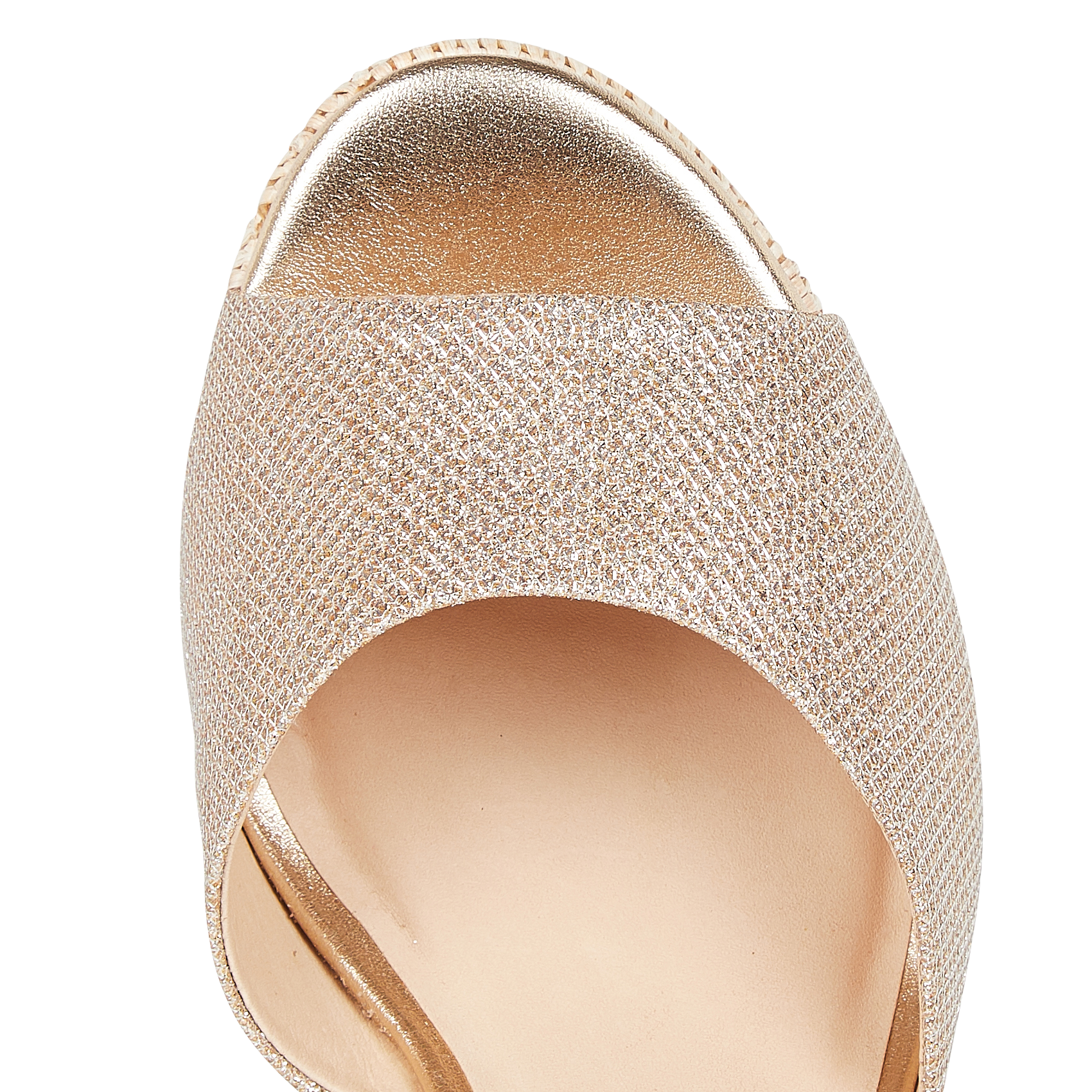 Espadrilles aus Stoff mit Keilabsatz COSMOPARIS Golden