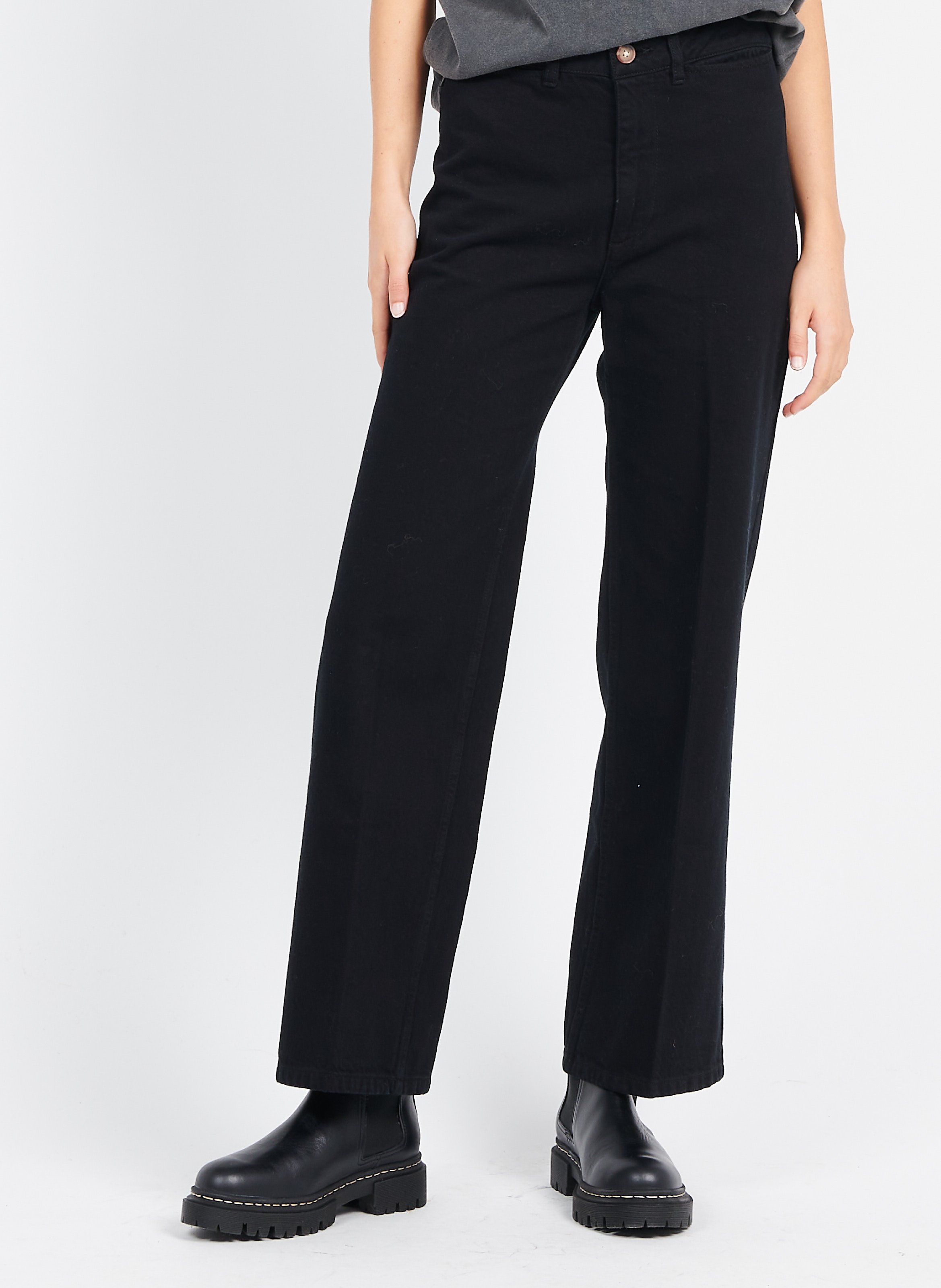 Jean bootcut en coton LAB DIP Noir