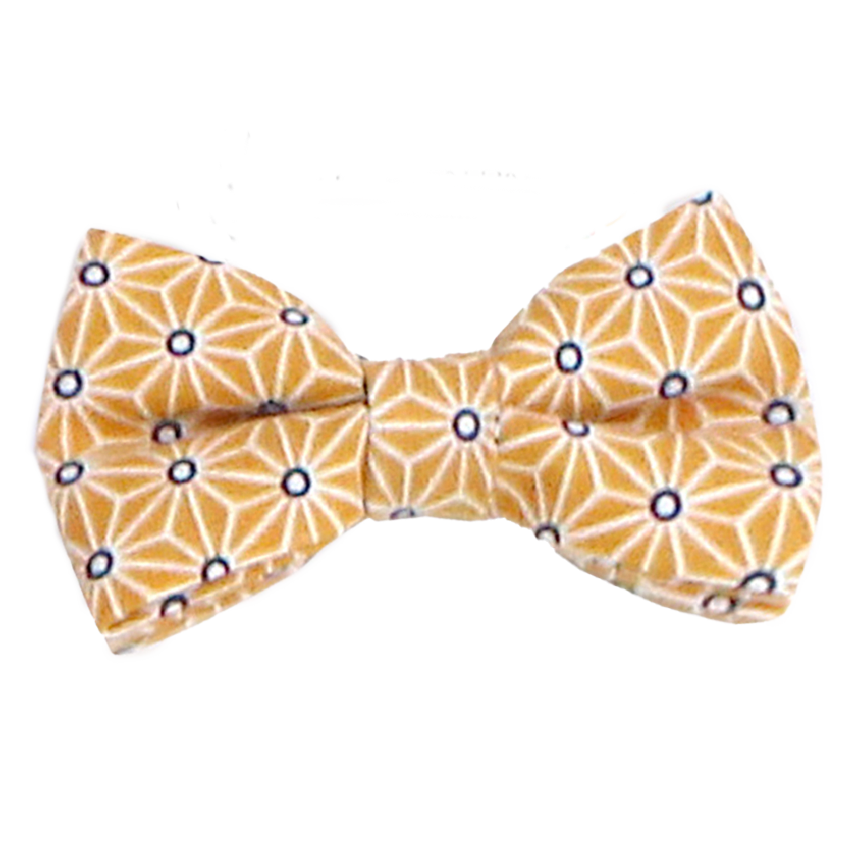 Noeud papillon en coton imprimé LE COQ EN PAP' Jaune