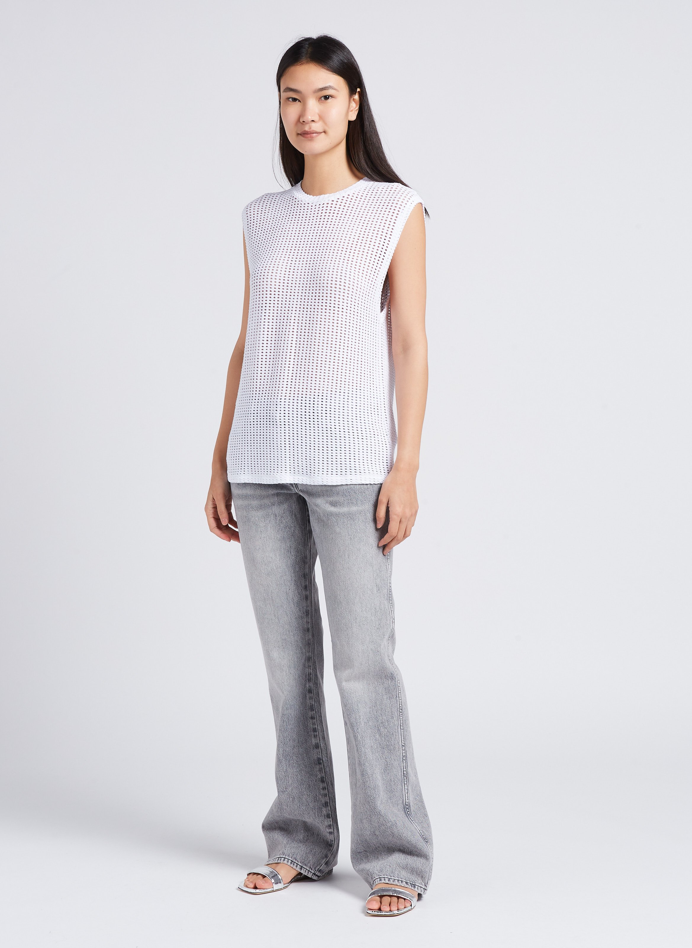 High-rise flared cotton jeans IRO Grey